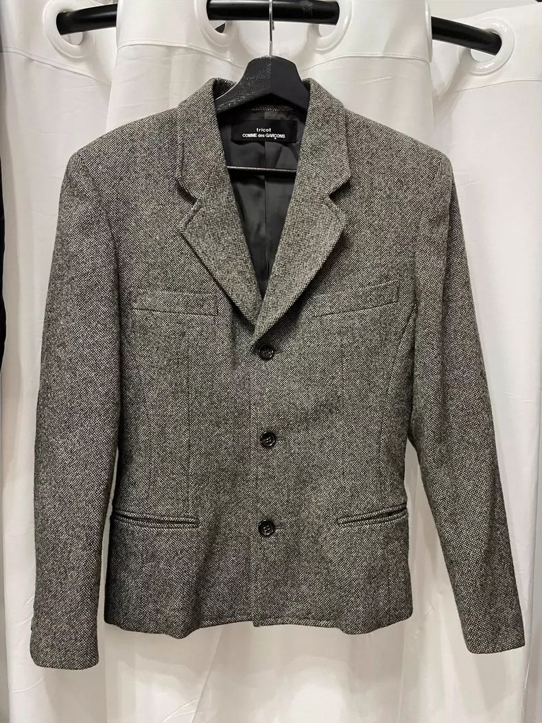 Comme des Garcons Comme des Garçons size os Dark grey wool casual jacket Size US M / EU 48-50 / 2 - 1 Thumbnail