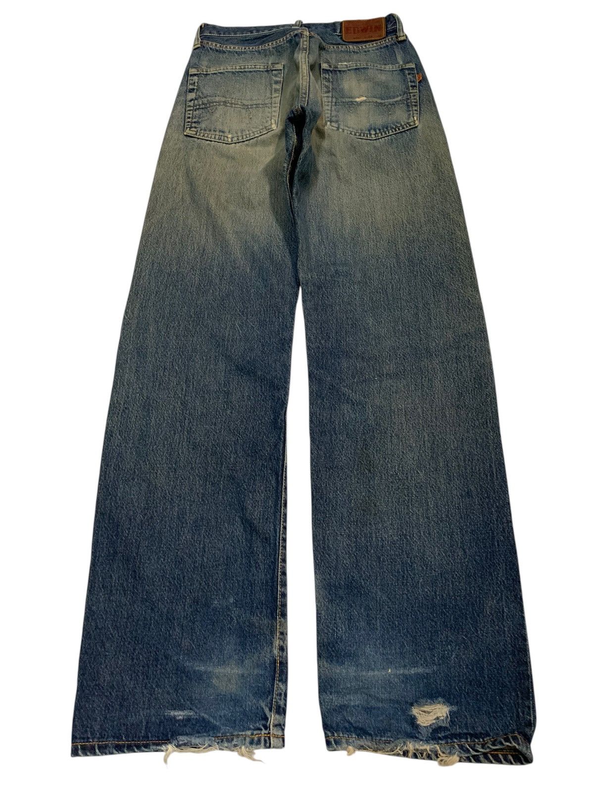 Kapital VTG EDWIN 505 SELVEDGE BAGGY FADED&RUSTY DISTRESSED DENIM Size US 27 - 4 Thumbnail