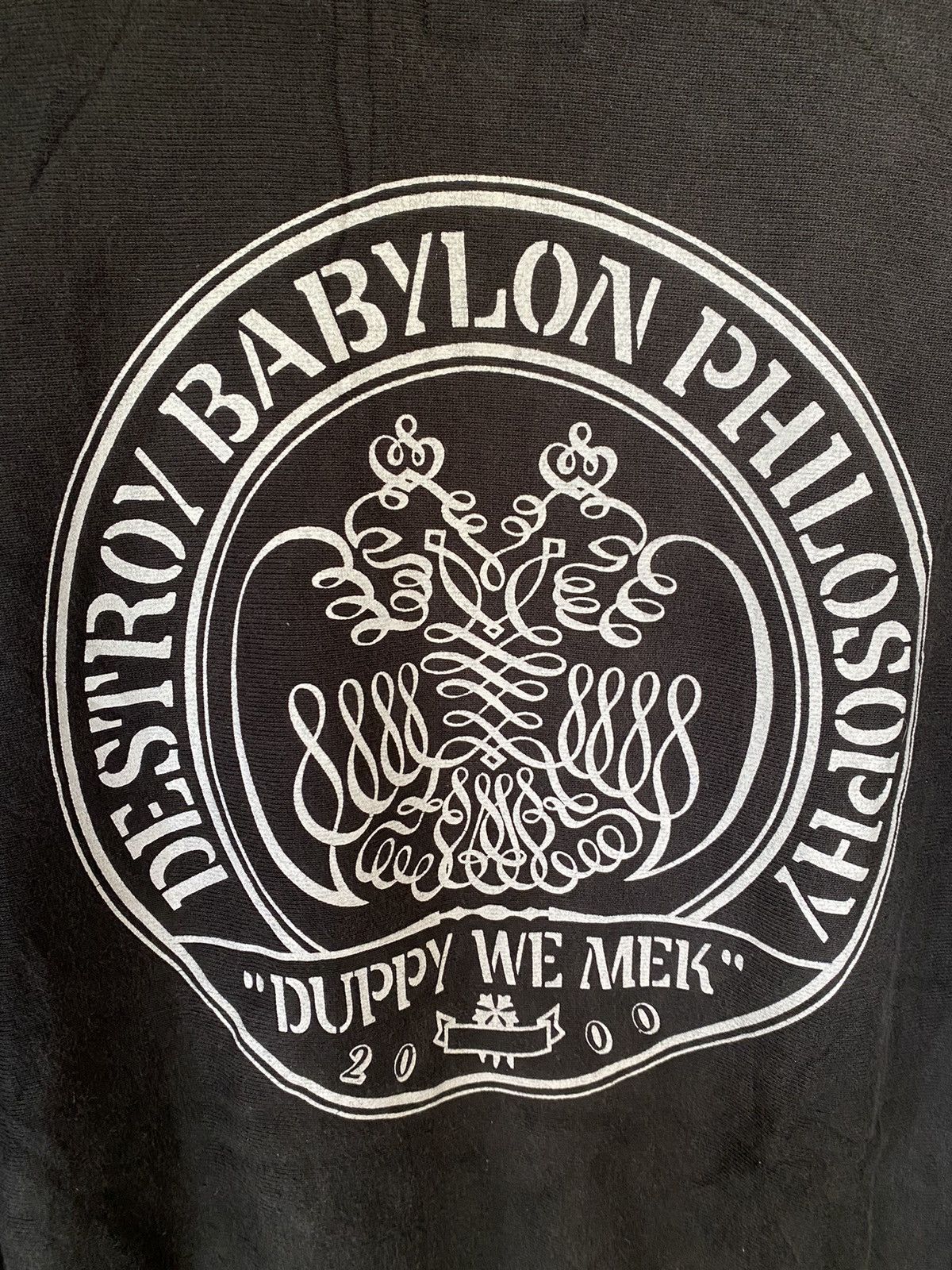 Japanese Brand Vtg 50 Duppies DESTROY BABYLON Heavy Hoodie Size US L / EU 52-54 / 3 - 7 Thumbnail
