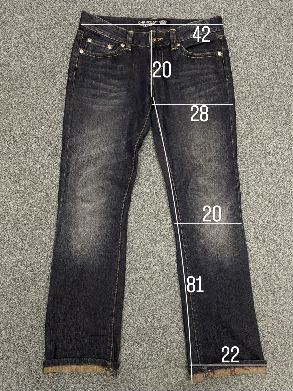 Christian Audigier Christian Audigier embroidered jaguar jeans Size US 31 - 2 Thumbnail