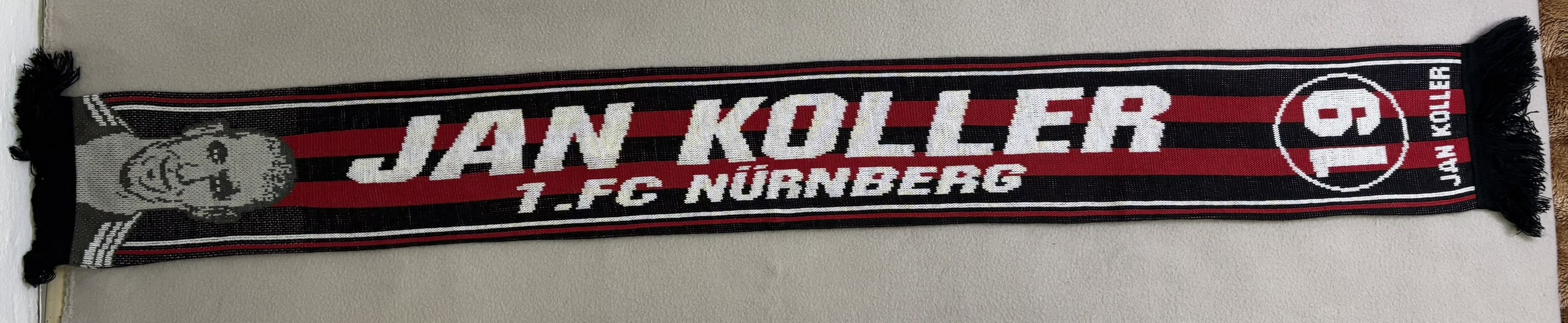 Vintage 1. FC Nurnberg Jan Koller #19 Scarf Size ONE SIZE - 2 Thumbnail