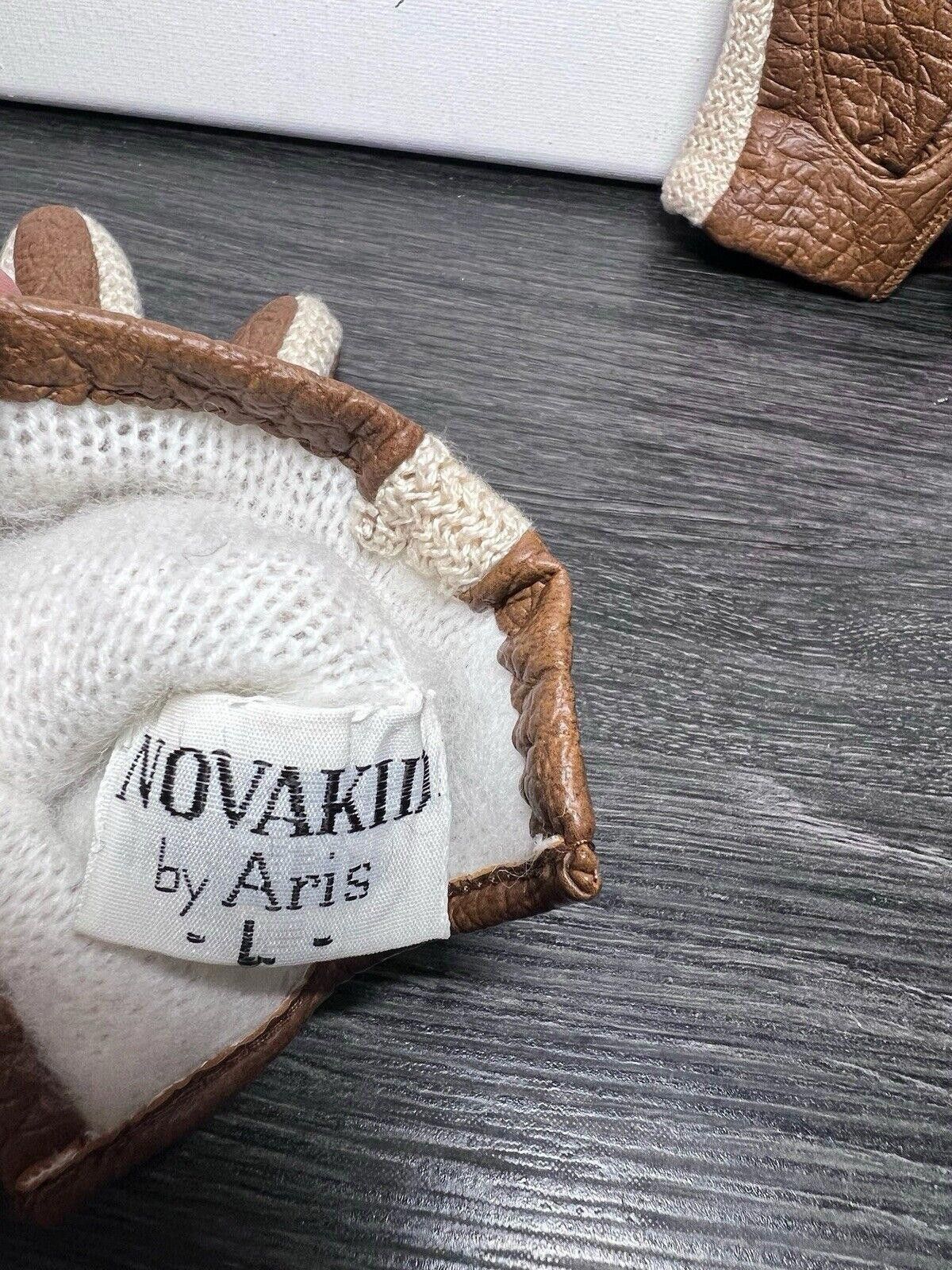 Designer Womens Leather Driver Gloves Nova Aris Brown/Tan SZ L Size ONE SIZE - 3 Thumbnail