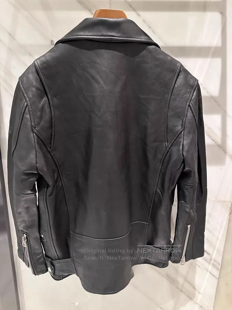 Acne Studios Acne Studios Classic Leather Jacket, Orange Size XS / US 0-2 / IT 36-38 - 2 Thumbnail