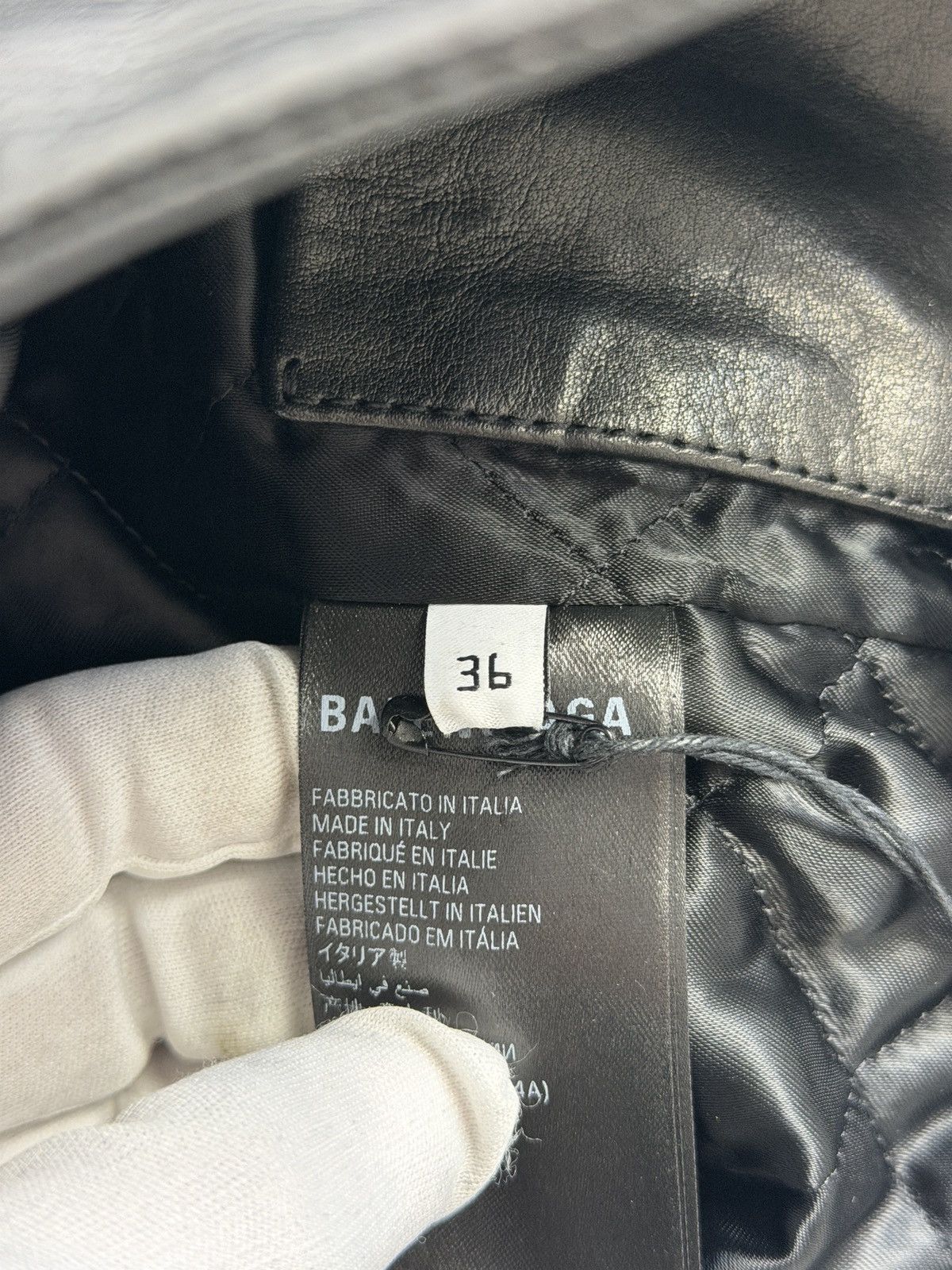 Balenciaga Balenciaga Shrunk Racer Jacket Black Leather Size XS / US 0-2 / IT 36-38 - 12 Thumbnail