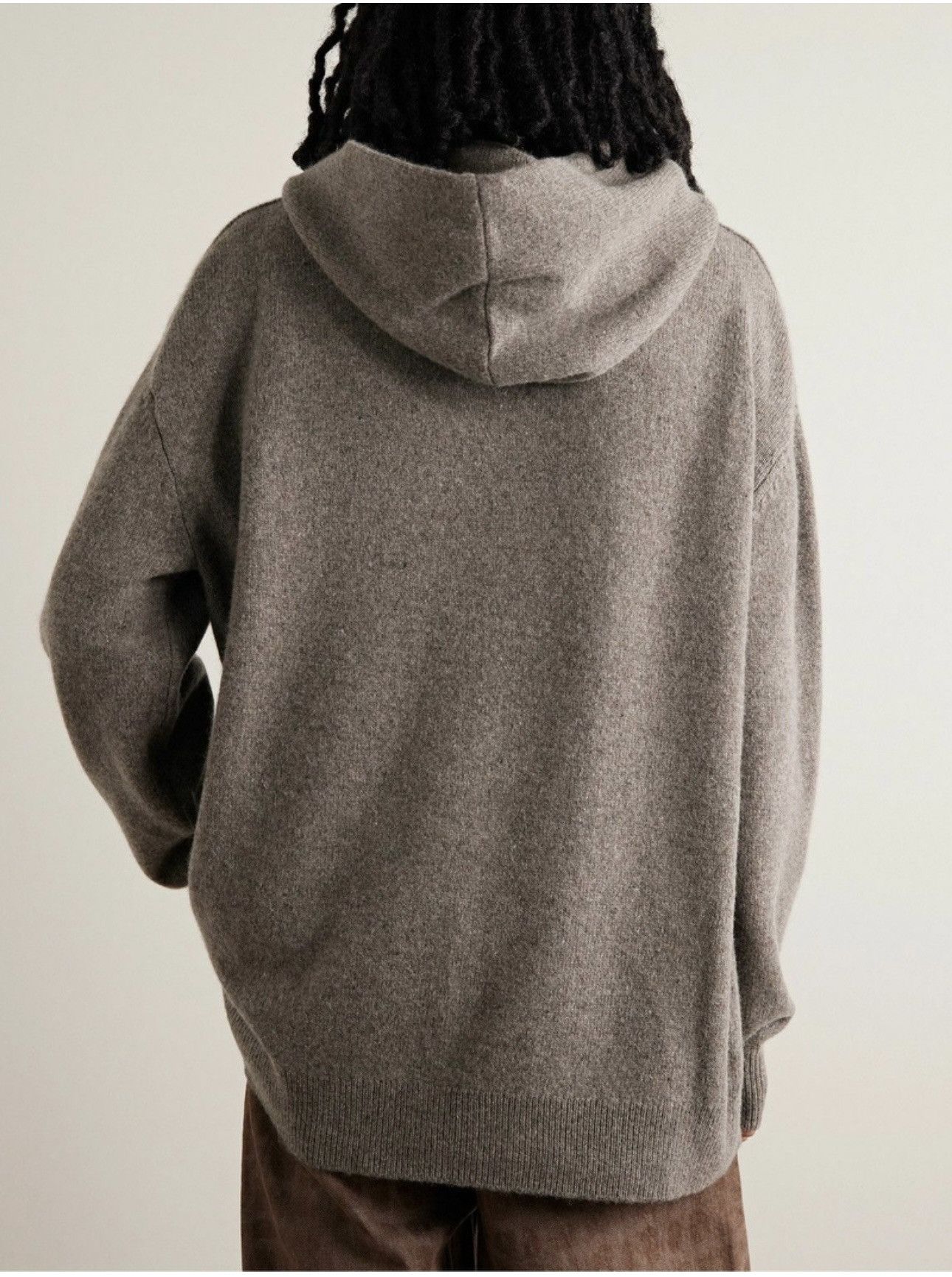 Acne Studios Kristen Wool and Cashmere Blend Hoodie Brown