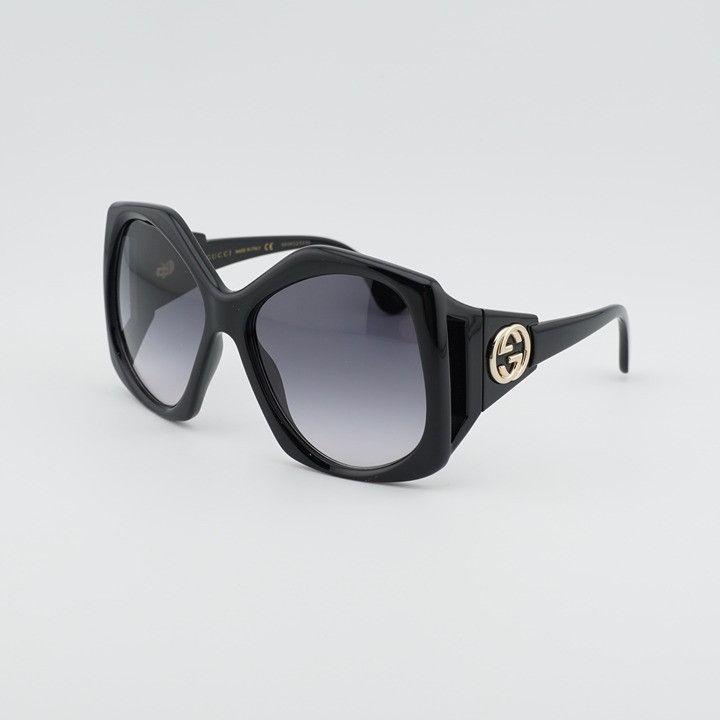 Gucci Gucci GG0875S 001 Sunglasses Black Square Frame, Grey Lenses Size ONE SIZE - 1 Thumbnail
