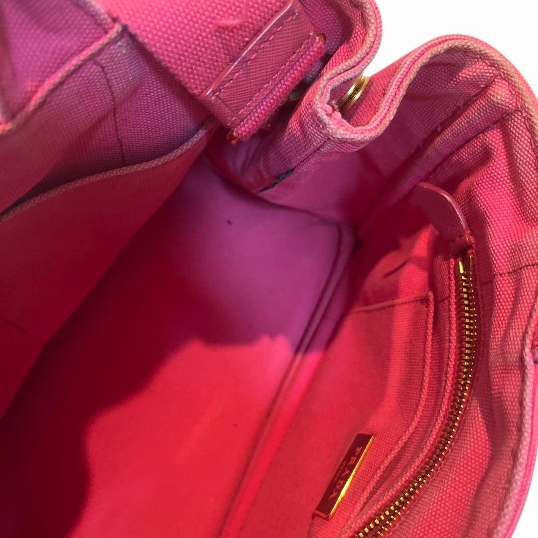 Prada Prada - Canapa Denim 2Way Pink Shoulder Bag Handbag Size ONE SIZE - 10 Thumbnail