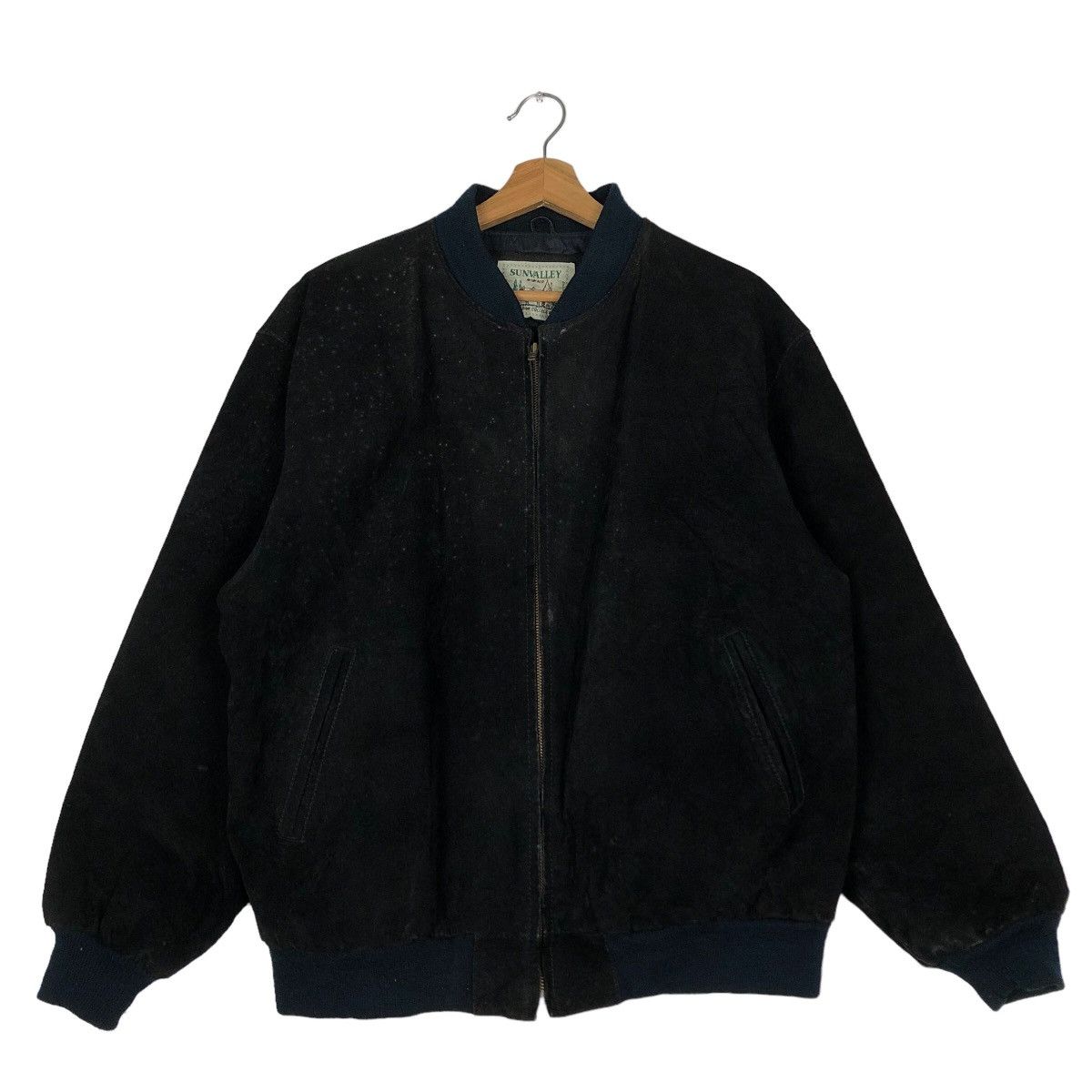 Japanese Brand 🔥Vtg Sunvalley Genuine Leather Bomber Jacket Issey Miyake Size US L / EU 52-54 / 3 - 1 Thumbnail