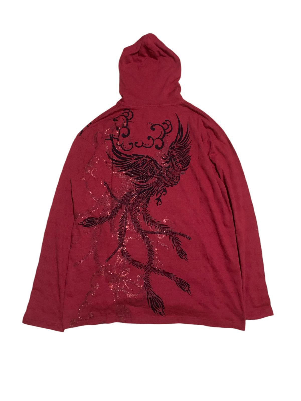 Beauty Beast × If Six Was Nine × Japanese Brand Red japanese phoenix pattern hoodie jacket Size US XL / EU 56 / 4 - 2 Thumbnail