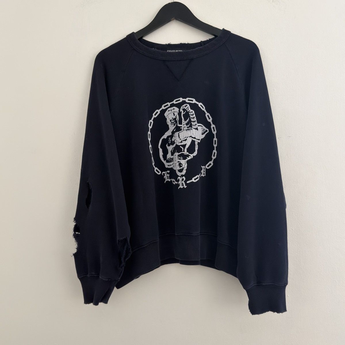 Enfants Riches Deprimes ERD ‘En Chaine’ Le Rosey Distressed Crewneck Size US M / EU 48-50 / 2 - 1 Thumbnail