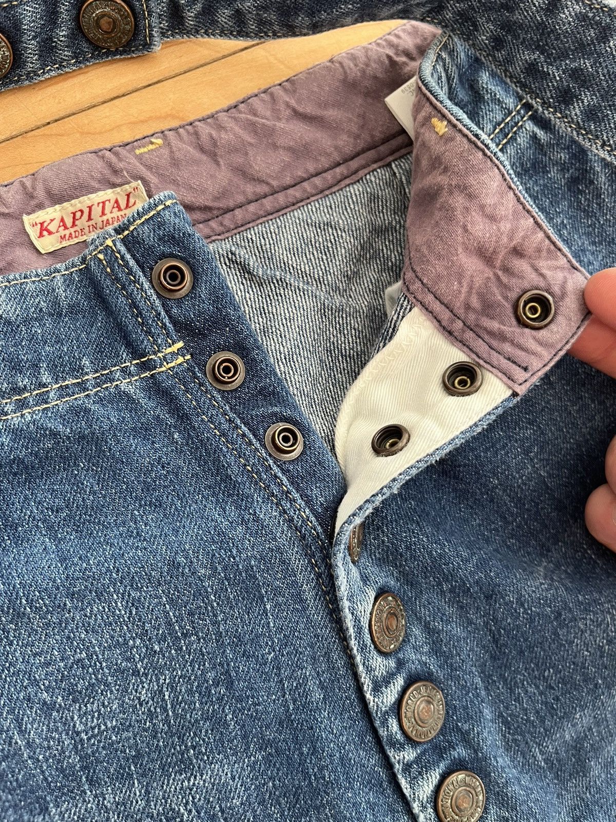 Kapital Kapital Patchwork & Linen Yoke Jeans Size US 28 / EU 44 - 6 Thumbnail