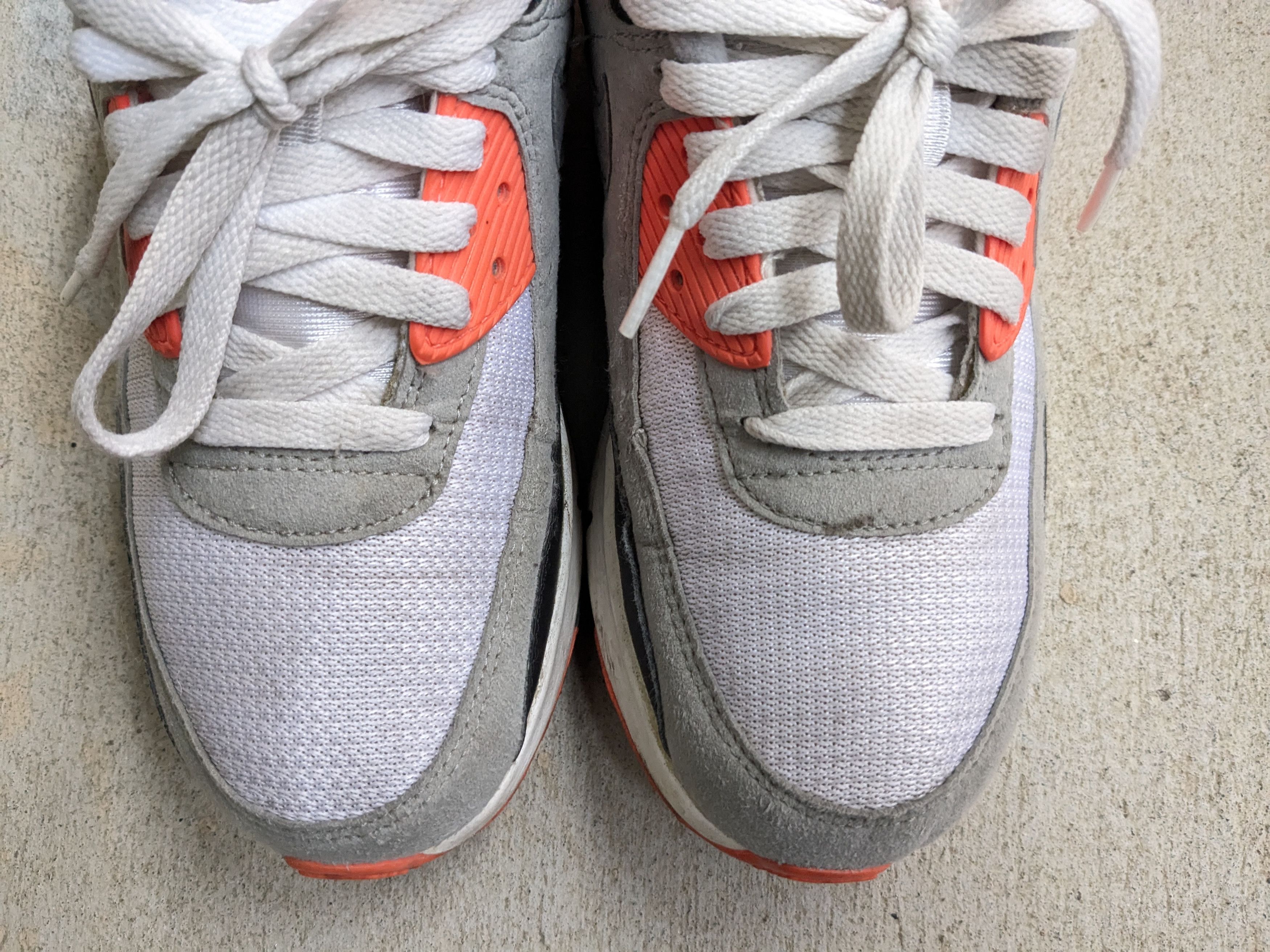 Nike Nike Air Max 90 'Infrared' DC8334-100 Gray Suede 6.5Y Size US 6.5 / EU 39-40 - 3 Thumbnail