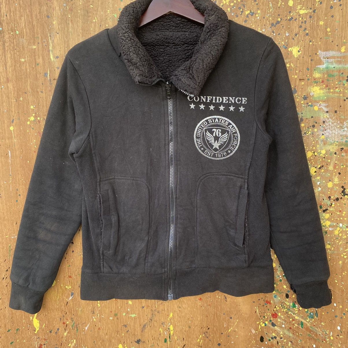 Other Usaf Air Force Inspire Big Logo Sherpa Zipper Jacket Size US S / EU 44-46 / 1 - 3 Thumbnail
