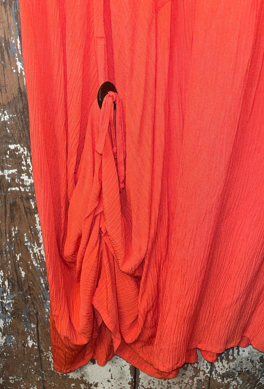 Designer Fun Kaktus womens dress, size XXL, red orange Size XXL / US 16-18 / IT 52-54 - 5 Thumbnail