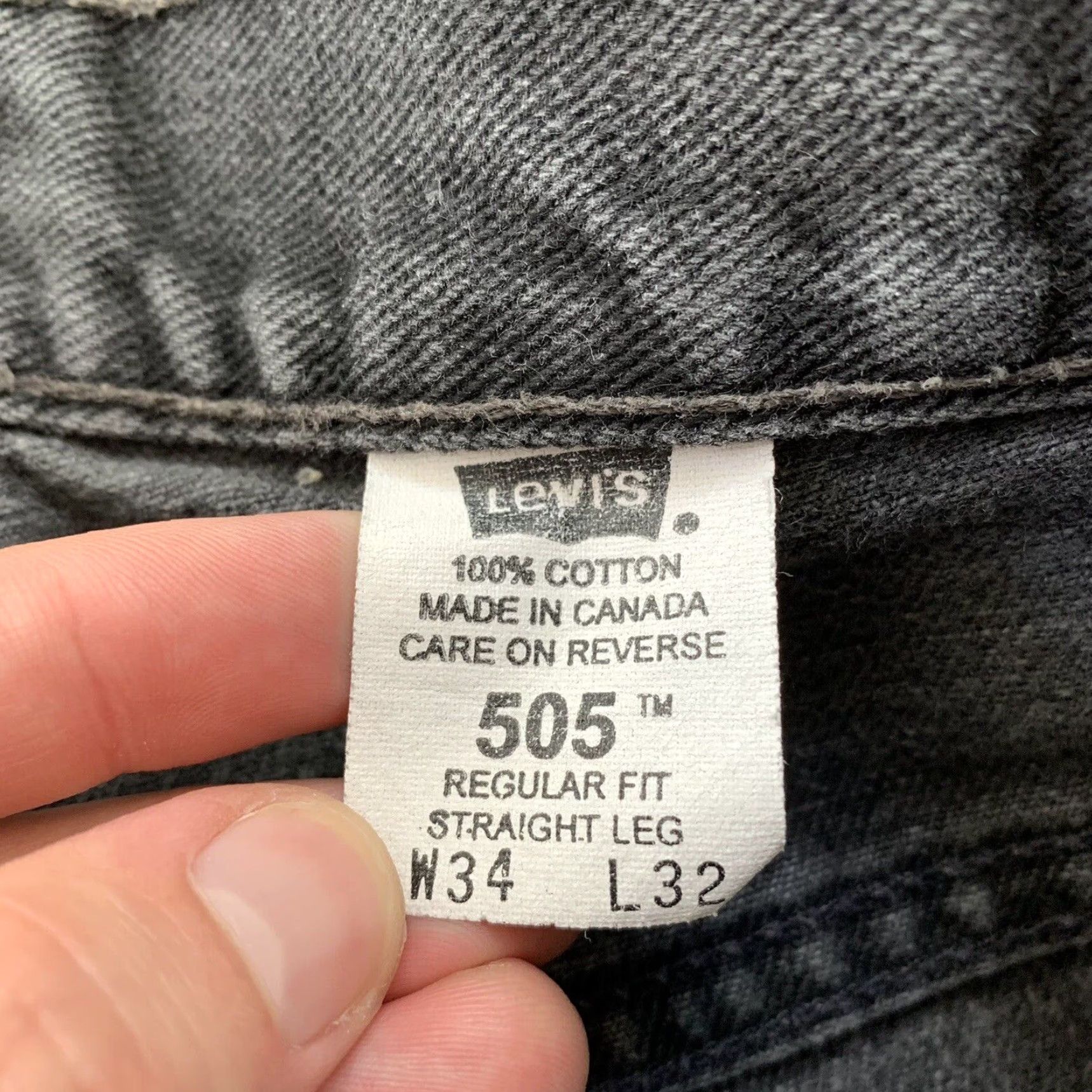 Levi's VINTAGE Levi's Jeans Main Selling Point Levi's 501/550 Category Jeans Adult Regular 34x32 Black 90s Mens Size US 34 / EU 50 - 6 Thumbnail