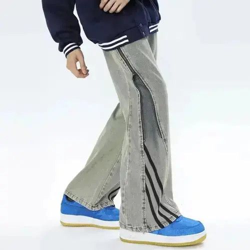 Designer × Japanese Brand × Jean Y2k Streetwear Washed Blue Baggy Flared Jean Size US 30 / EU 46 - 4 Thumbnail