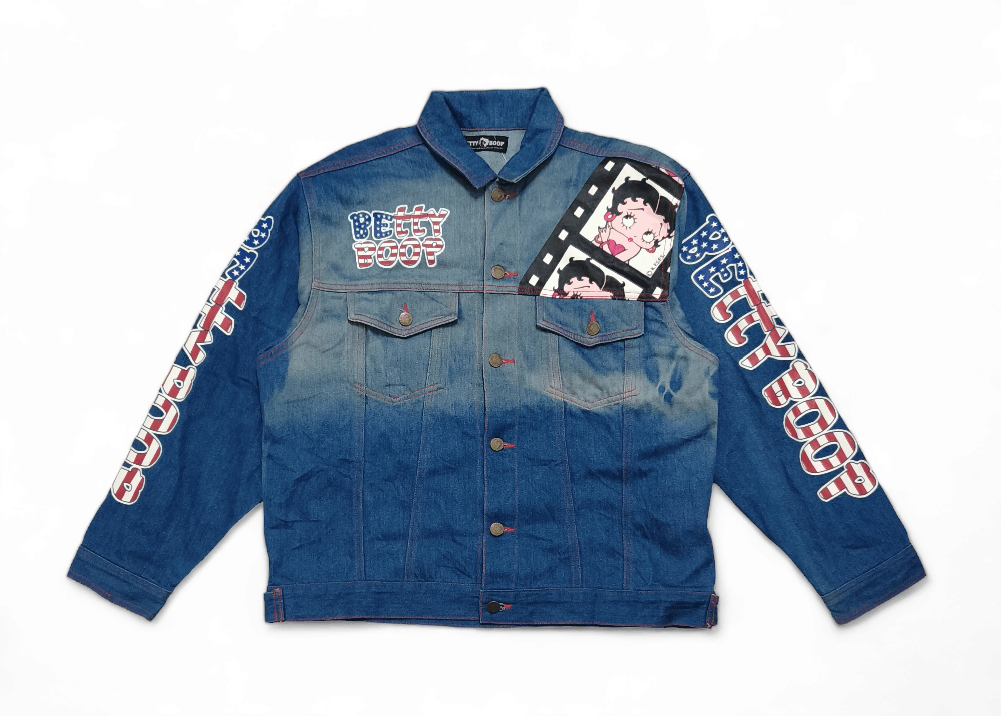Cartoon Network Vintage 90s Betty Boop Sixty Years Denim Trucker Jean Jacket Size M / US 6-8 / IT 42-44 - 4 Thumbnail