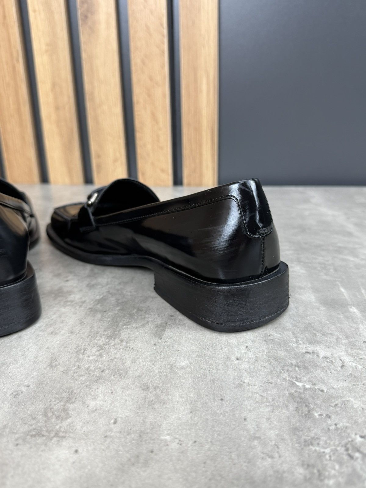 Prada Prada Black Leather Square Toe Loafers Women’s Size 37 Size US 7 / IT 37 - 4 Thumbnail