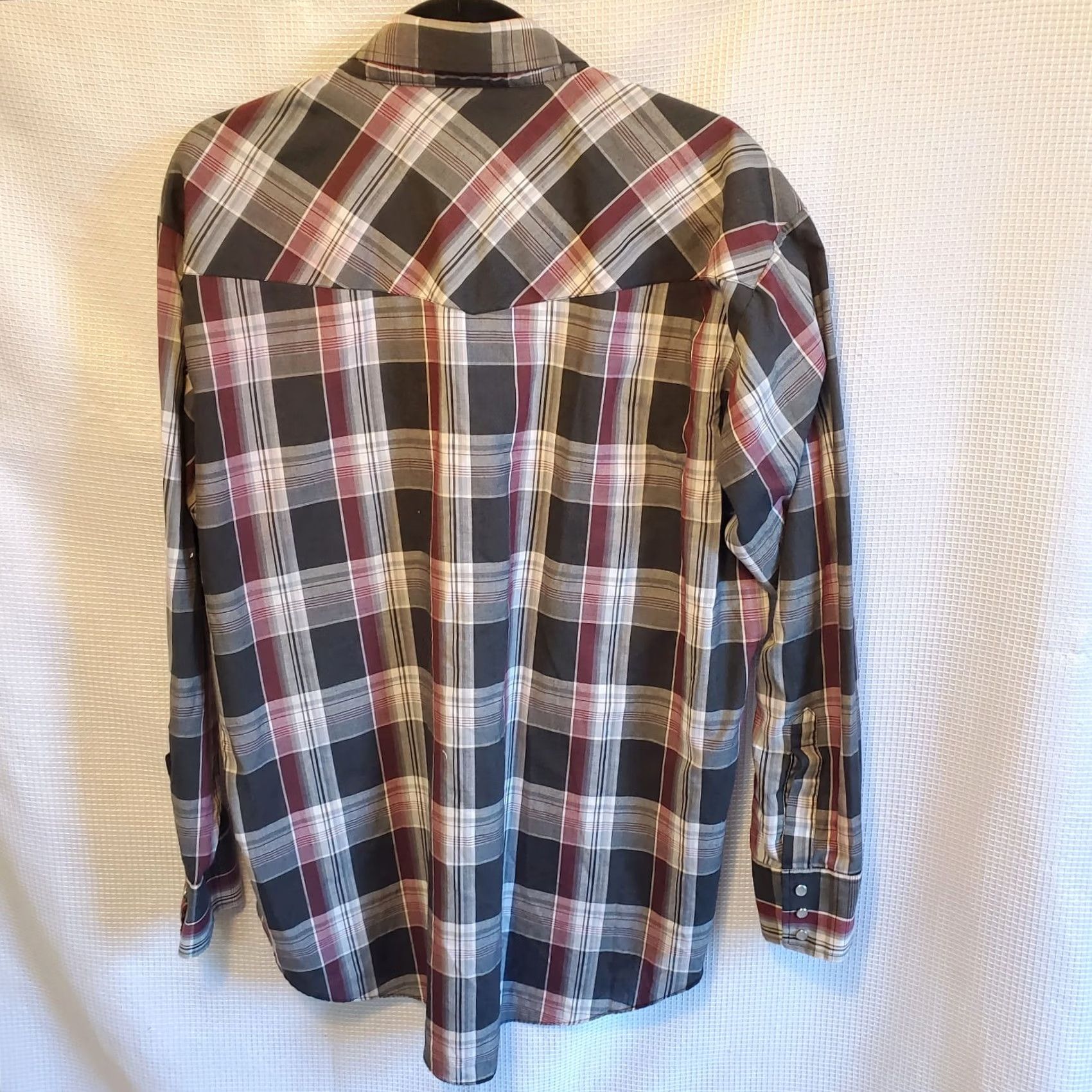 Vintage VINTAGE Ely Plains Shirt XL Pearl Snap Western Cowboy Plaid Black Red Mens Size US XL / EU 56 / 4 - 3 Thumbnail