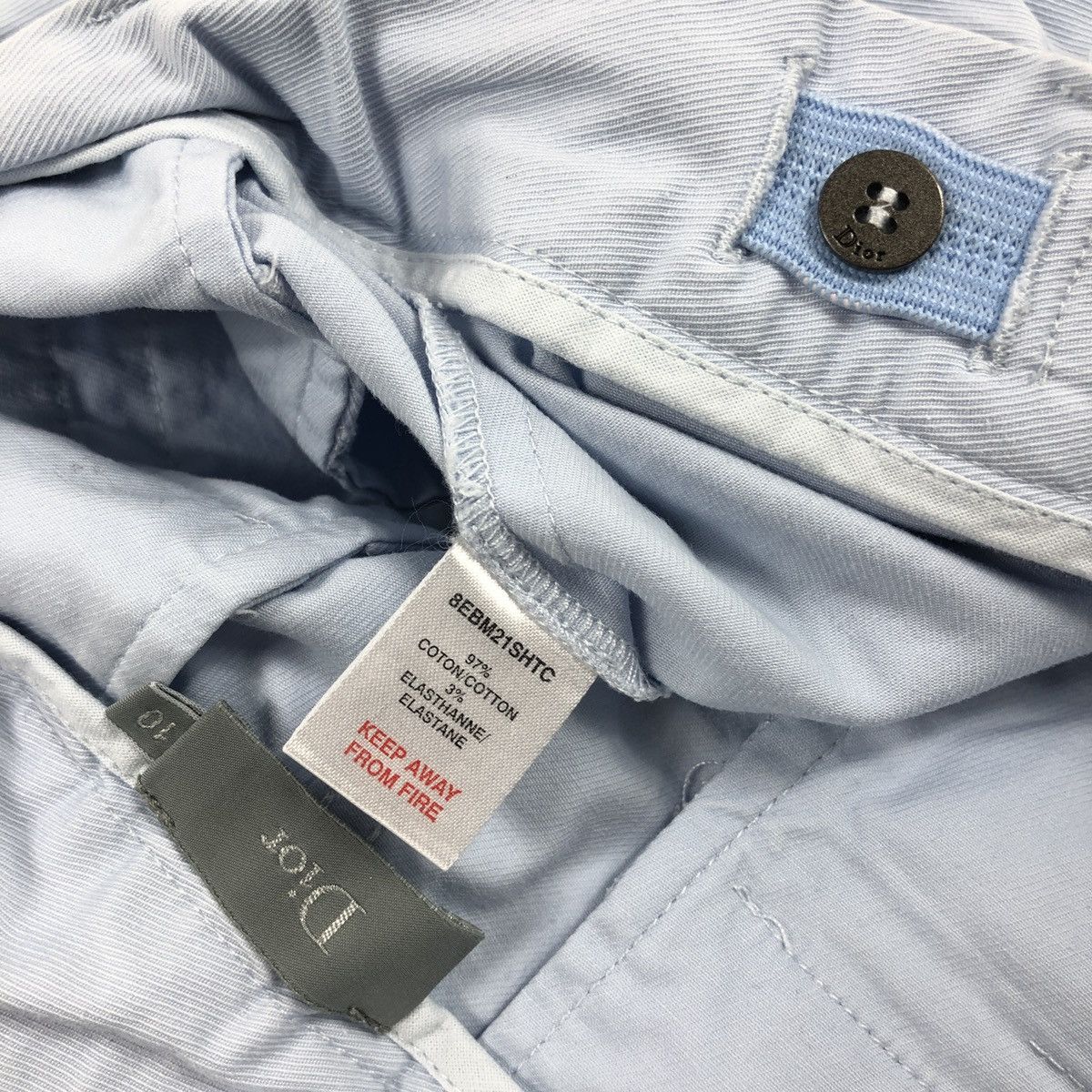Dior Child DIOR HOMME Logo Bee Embroidered Denim Breeches Chino Bermuda Shorts Size 24" / US 00 / IT 34 - 9 Thumbnail
