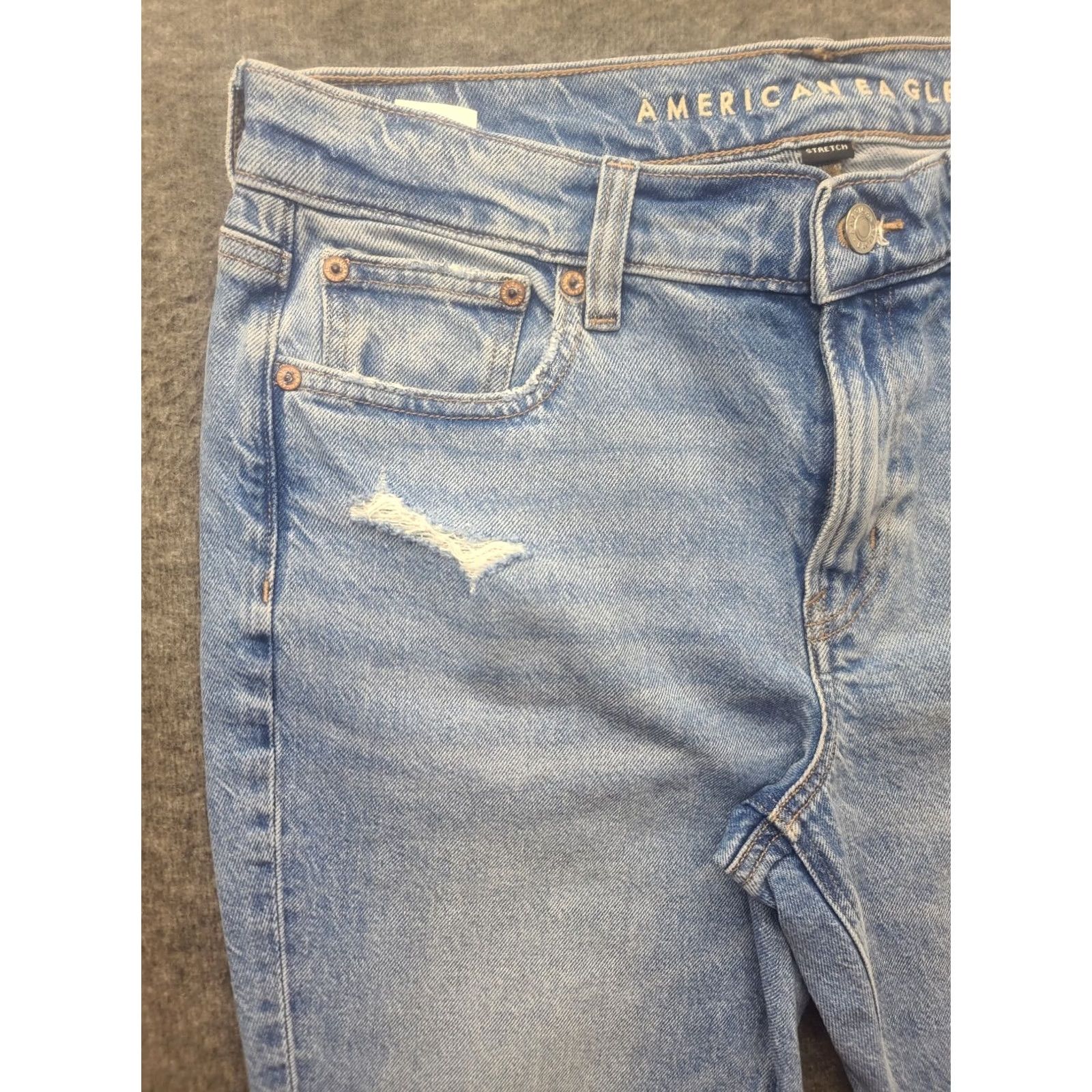 American Eagle Outfitters VINTAGE American Eagle Jeans Womens 10x32 90s Skinny Kick Flared Low Rise Stretch Jeans Blue Cotton Spandex Regular Inseam 32 Womens Size 32" / US 10 / IT 46 - 7 Thumbnail