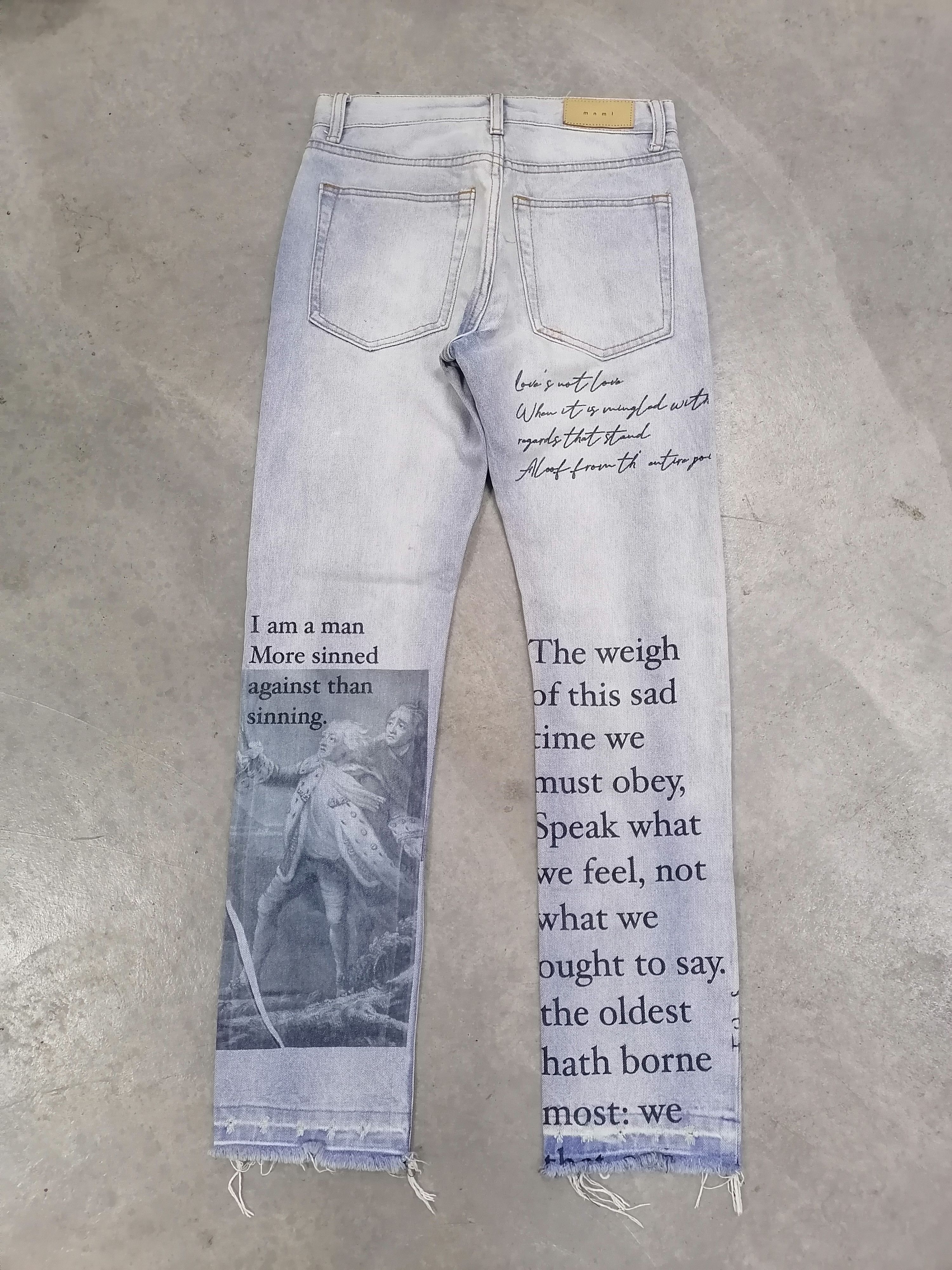 14th Addiction × If Six Was Nine × MNML Mnml Art Distressed Denim Pants Size US 29 - 8 Thumbnail