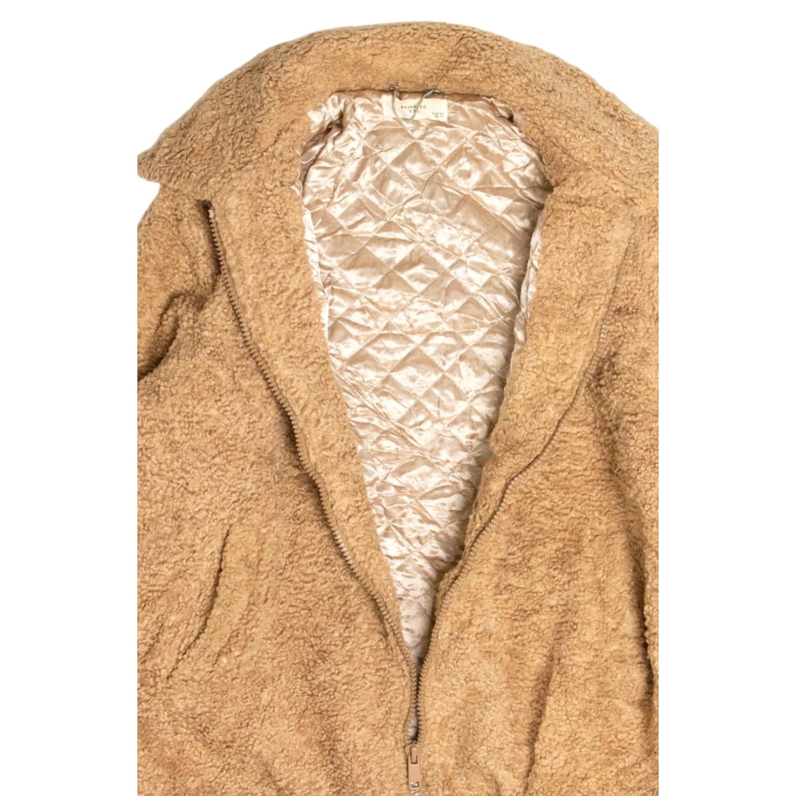 X-LARGE VINTAGE Reserved YFL Beige Teddy Faux Fur Coat X-Large Size XL / US 12-14 / IT 48-50 - 2 Thumbnail