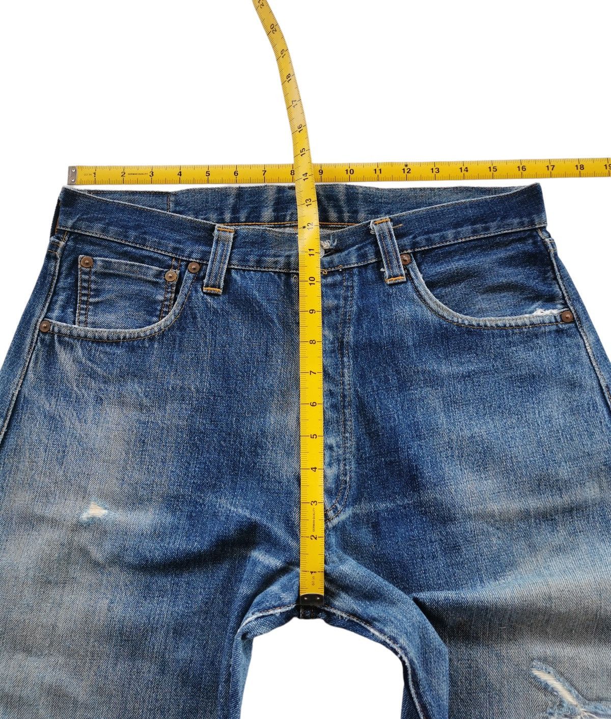 Levi's × Vintage × Who Decides War Levis 501xx Selvedge Style Who Decide War Size US 33 - 12 Thumbnail