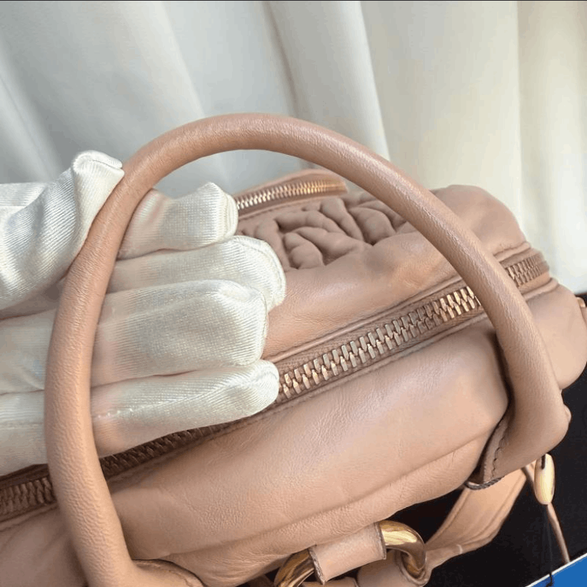 Miu Miu Miu Miu Crinkled Lambskin Backpack Size ONE SIZE - 10 Thumbnail