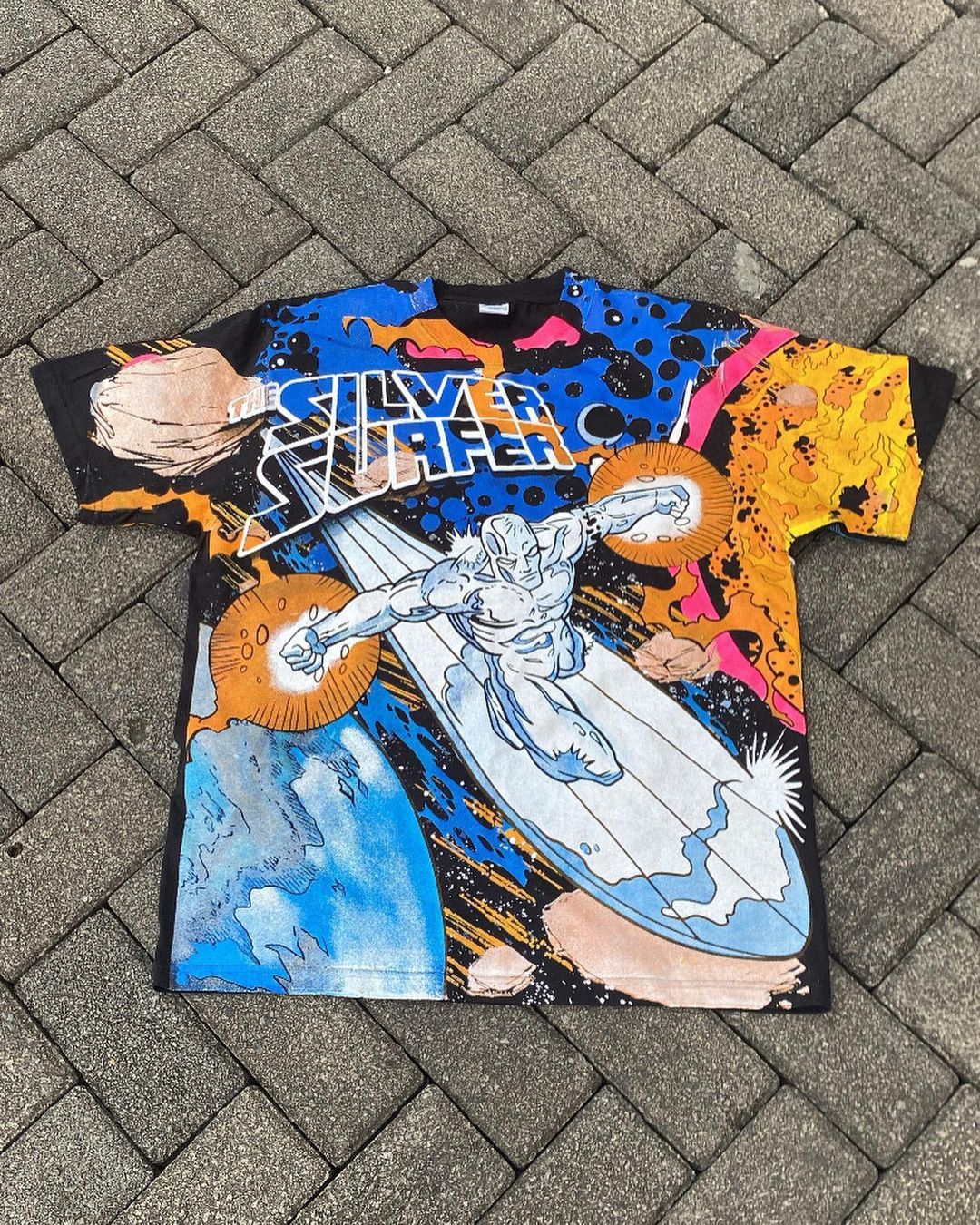 Japanese Brand × Vintage Silver Surfer vs Galactus AOP Bootleg Size US XL / EU 56 / 4 - 5 Thumbnail