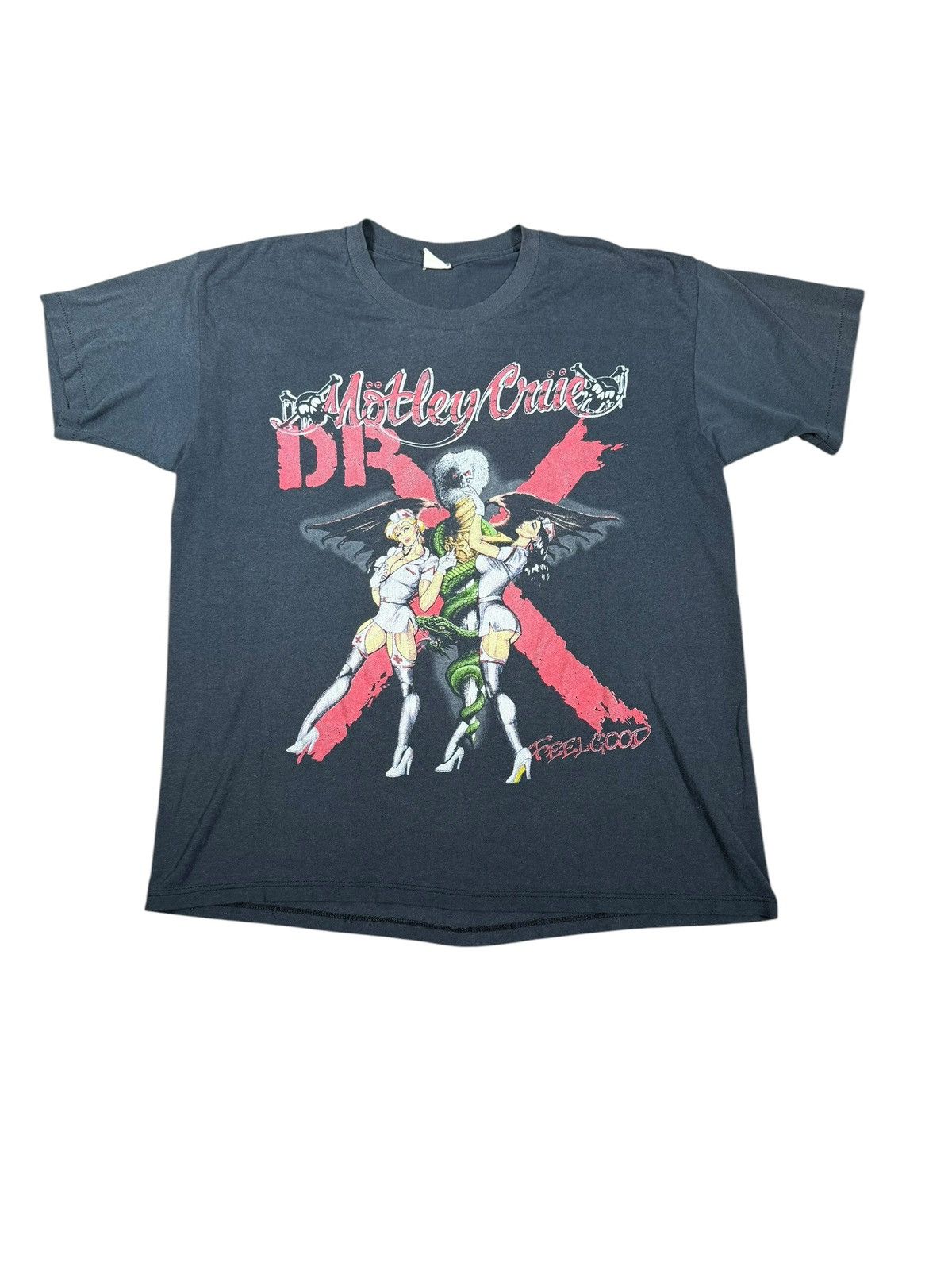 Band Tees Vintage Faded Thin Motley Crue Dr Feelgood Tour Shirt 1989 Size US L / EU 52-54 / 3 - 1 Thumbnail