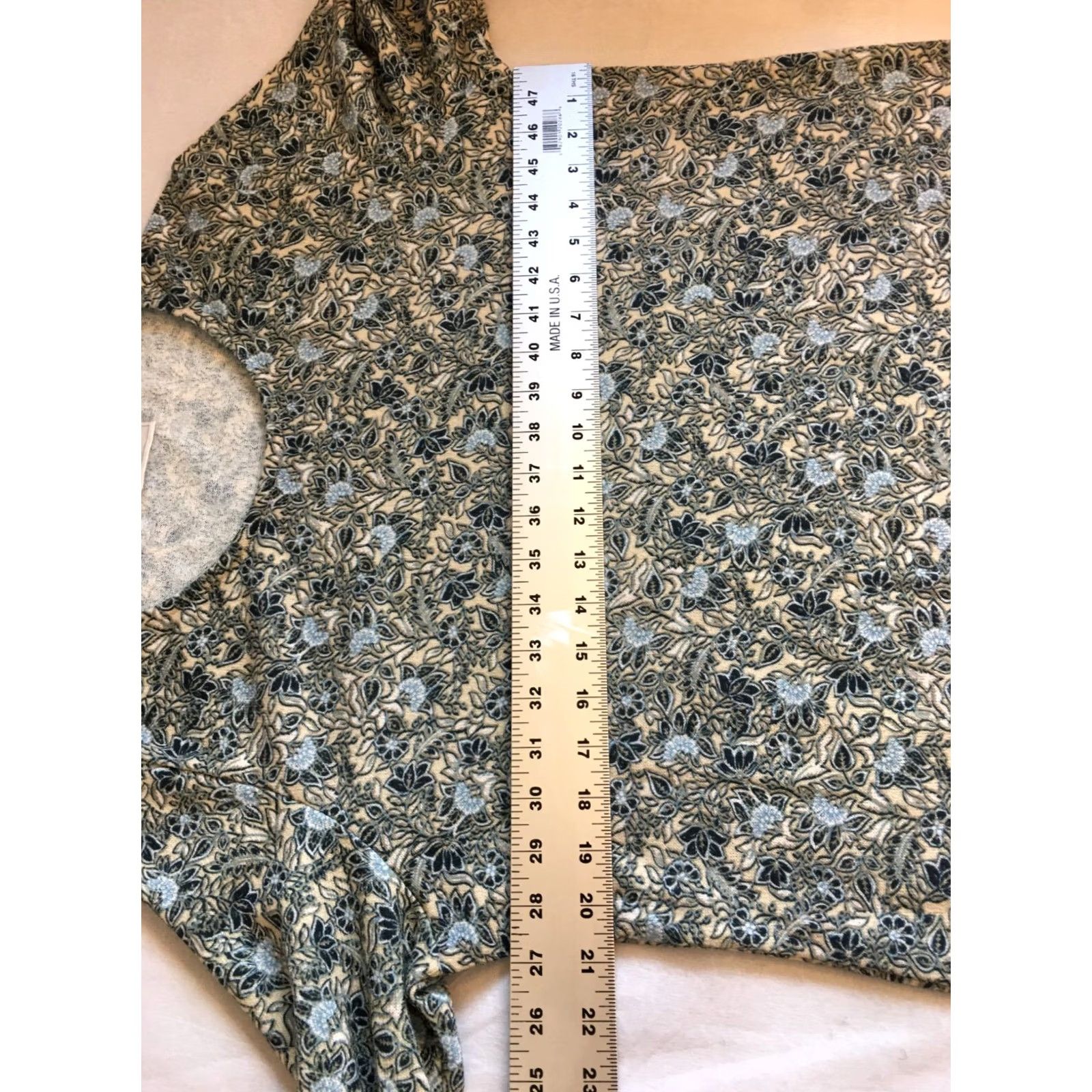Vintage Cotswold Collection Womens XL Green Crewneck 3/4 Sleeve Brushed Jersey Top Crew Neck Floral Embroidered Casual Shirt Womens Size XL / US 12-14 / IT 48-50 - 5 Thumbnail
