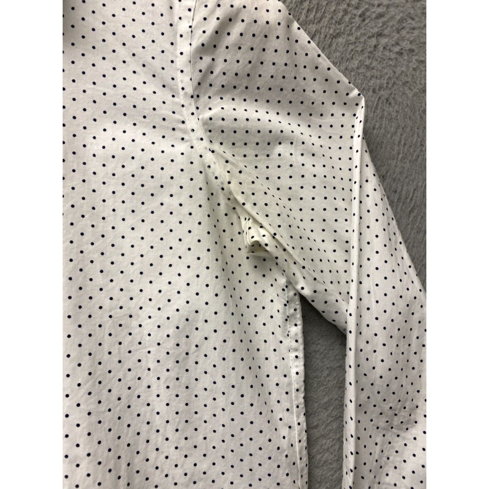 Ralph Lauren Ralph Lauren Button Shirt Polka Dot White Women Small /110-55 Canvas Cotton Polyester Silk? Size S / US 4 / IT 40 - 6 Thumbnail