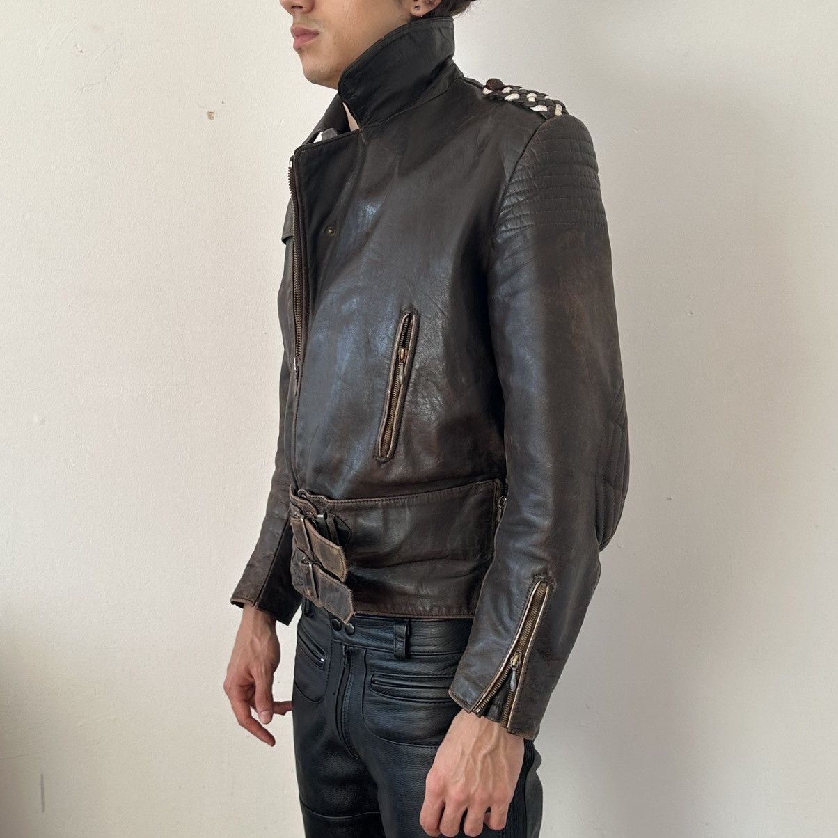 Other 1940s German Leather Biker Jacket ONE-OF-ONE Size US S / EU 44-46 / 1 - 3 Thumbnail