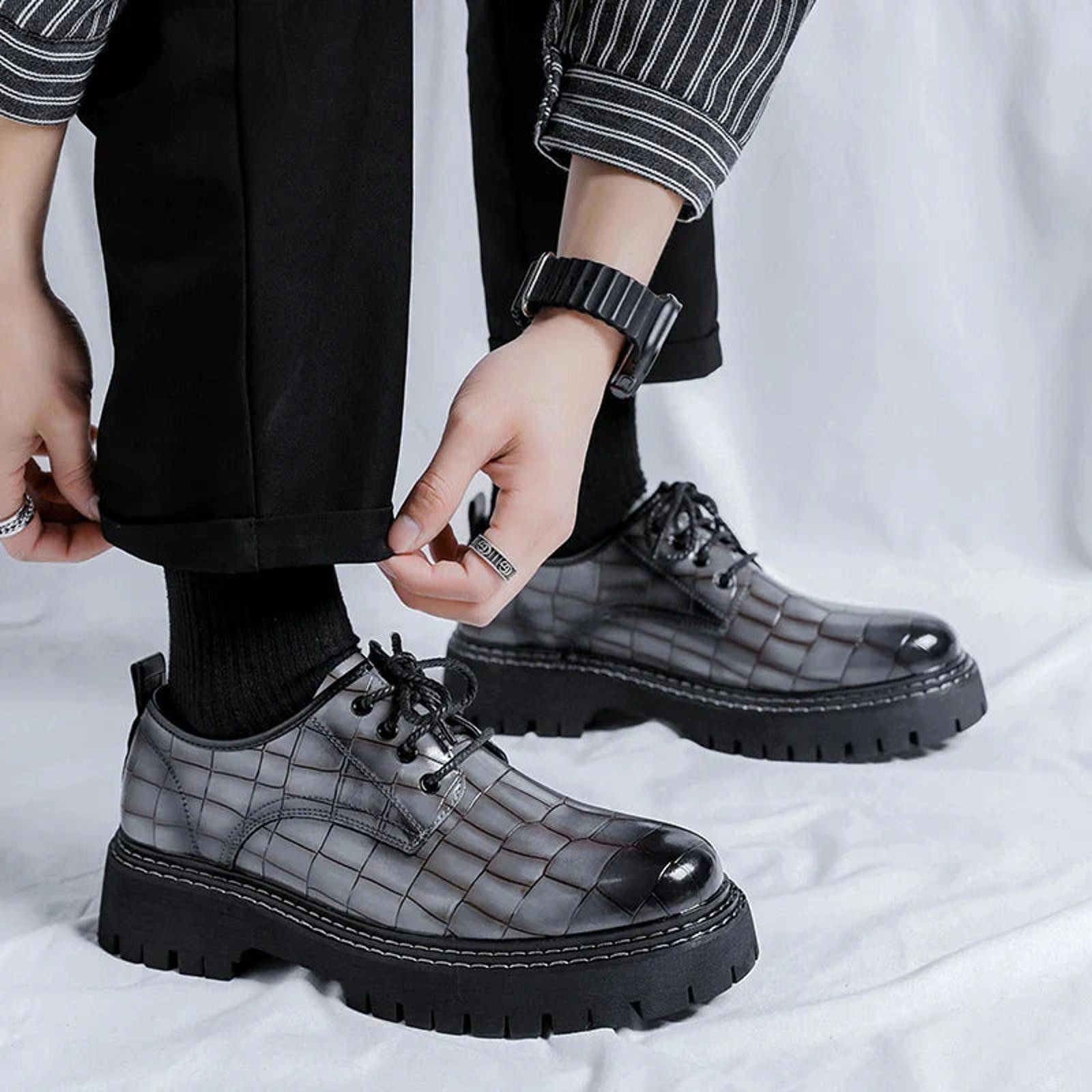 Other Garosu Croc Texture Chunky Sole Shoes Size US 9 / EU 42 - 7 Thumbnail