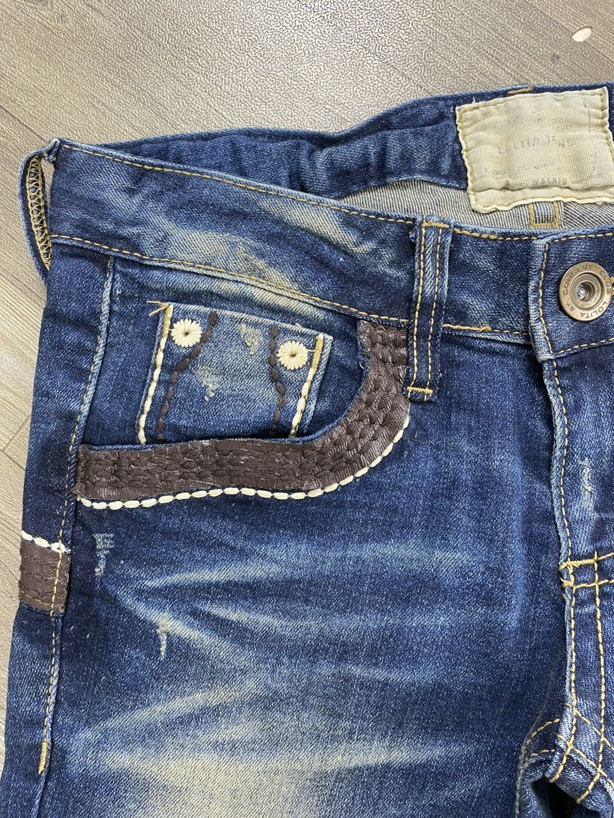 Le Grande Bleu (L.G.B.) 2000s Lolita Distressed Lgb Ifsixwasnine Style Flared Jeans Size US 30 / EU 46 - 6 Thumbnail