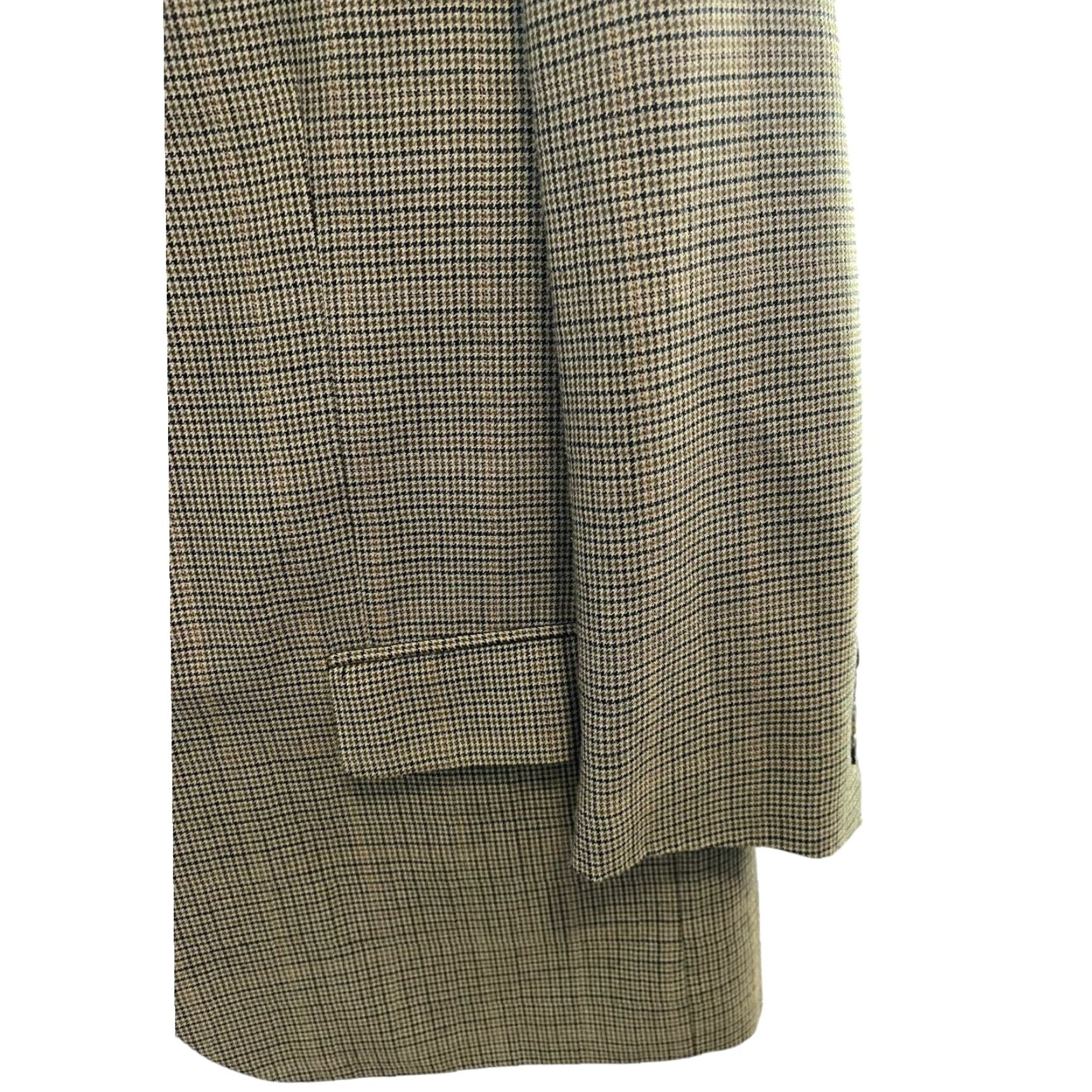 Joseph VINTAGE Joseph & Feiss 2 Button Mens Sport Coat Jacket Brown Houndstooth 44S 44 Short Regular Men Size US 44 / EU 60 - 5 Thumbnail