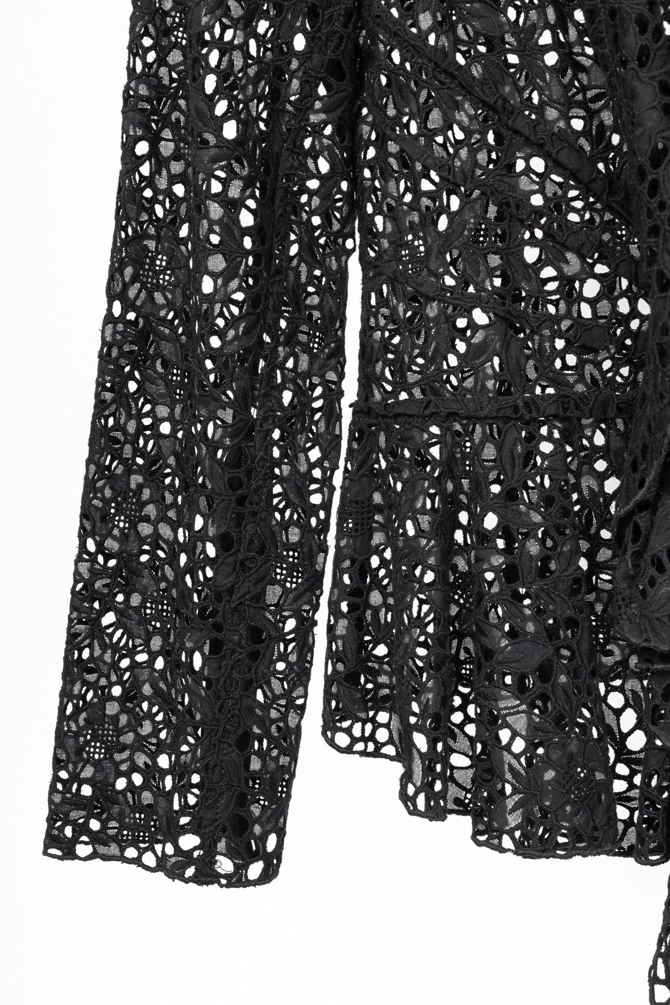 Oscar De La Renta Oscar de la Renta SS12 Runway Eyelet-Lace Ruffle Jacket Size M / US 6-8 / IT 42-44 - 6 Thumbnail