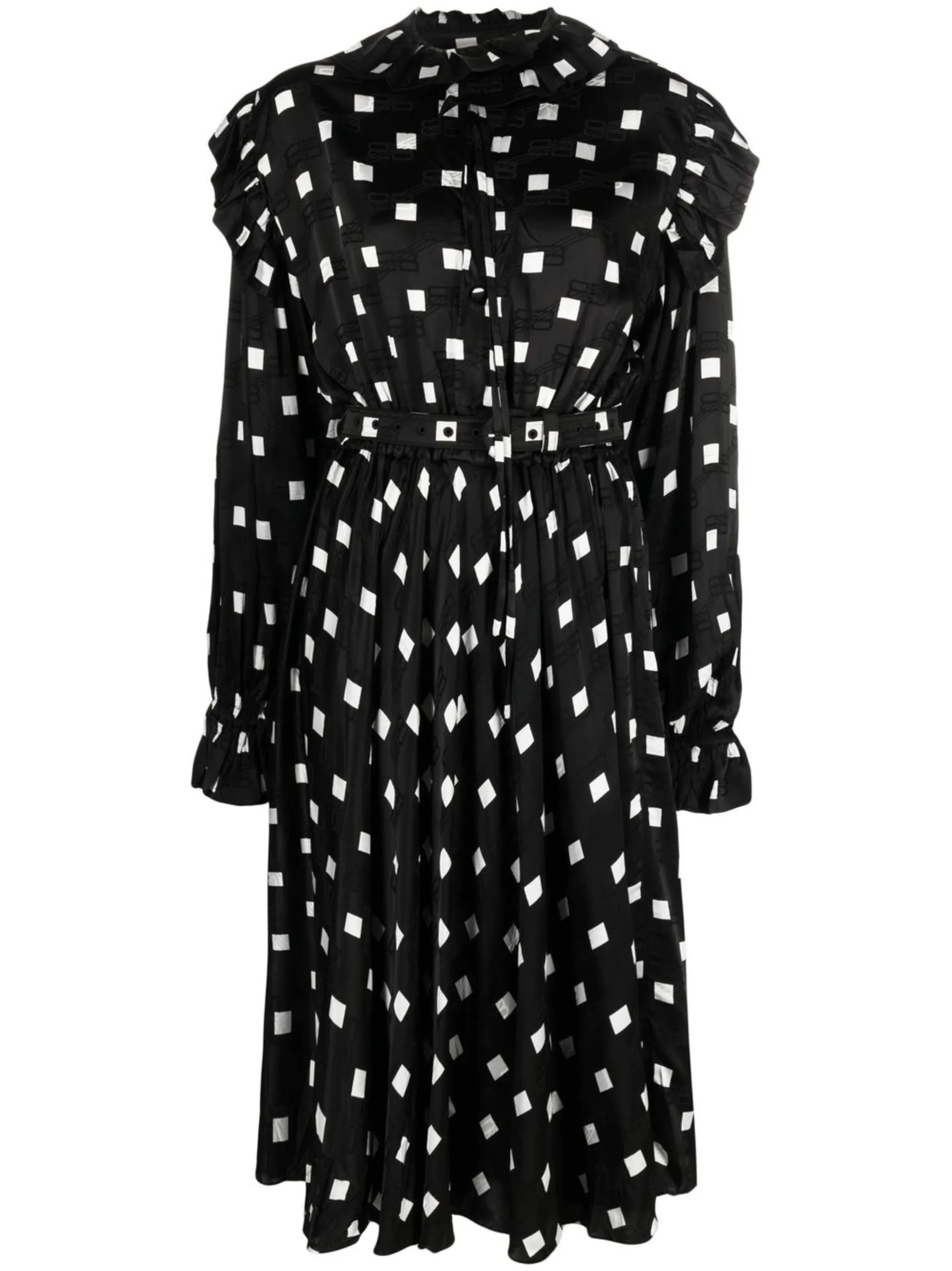 Balenciaga o1y0625 Midi Dress in Black/White Size M / US 6-8 / IT 42-44 - 1 Thumbnail
