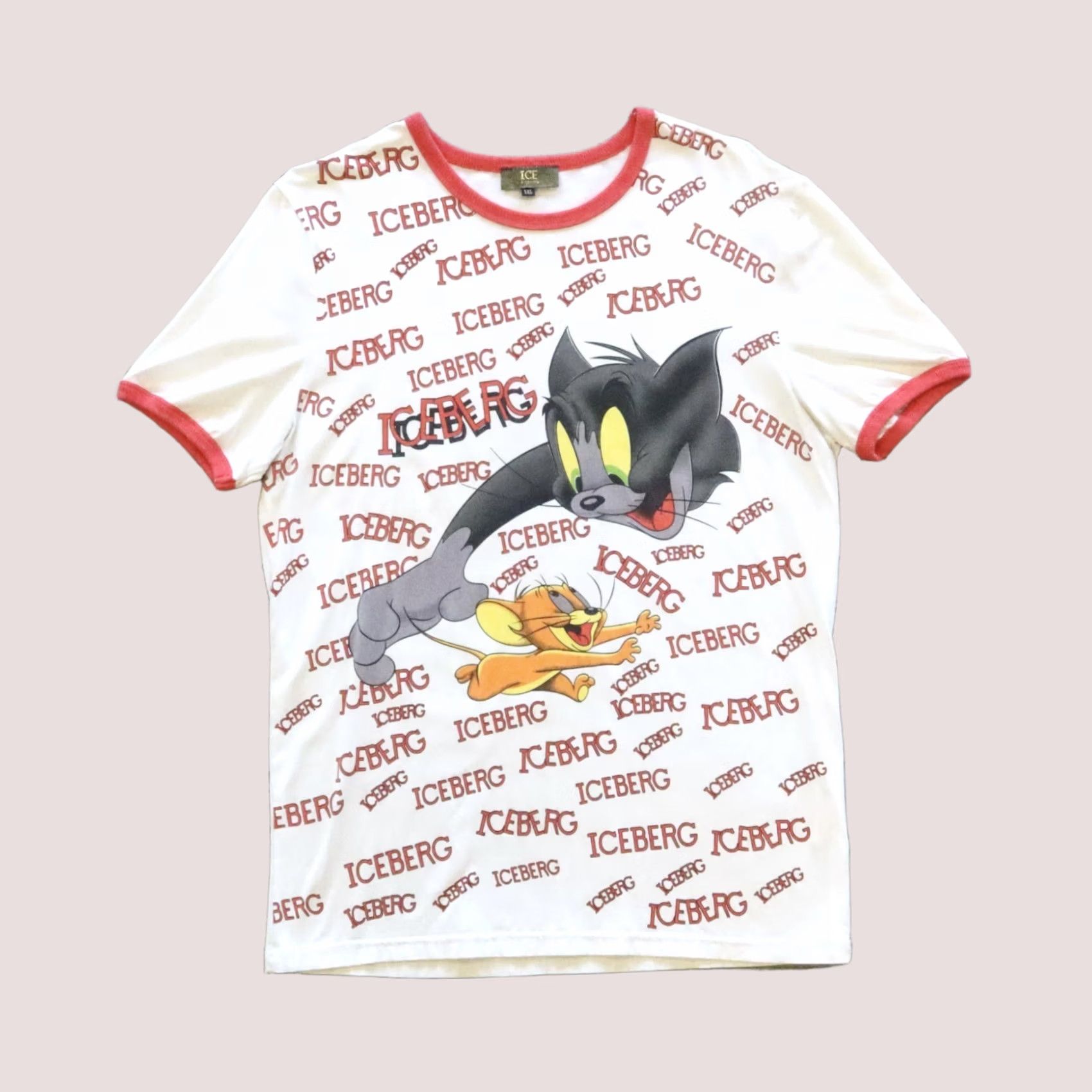 Vintage Vintage Iceberg Tom And Jerry Ringer Tshirt XXL White Men Short Sleeve Cotton Tee Size US XXL / EU 58 / 5 - 1 Thumbnail