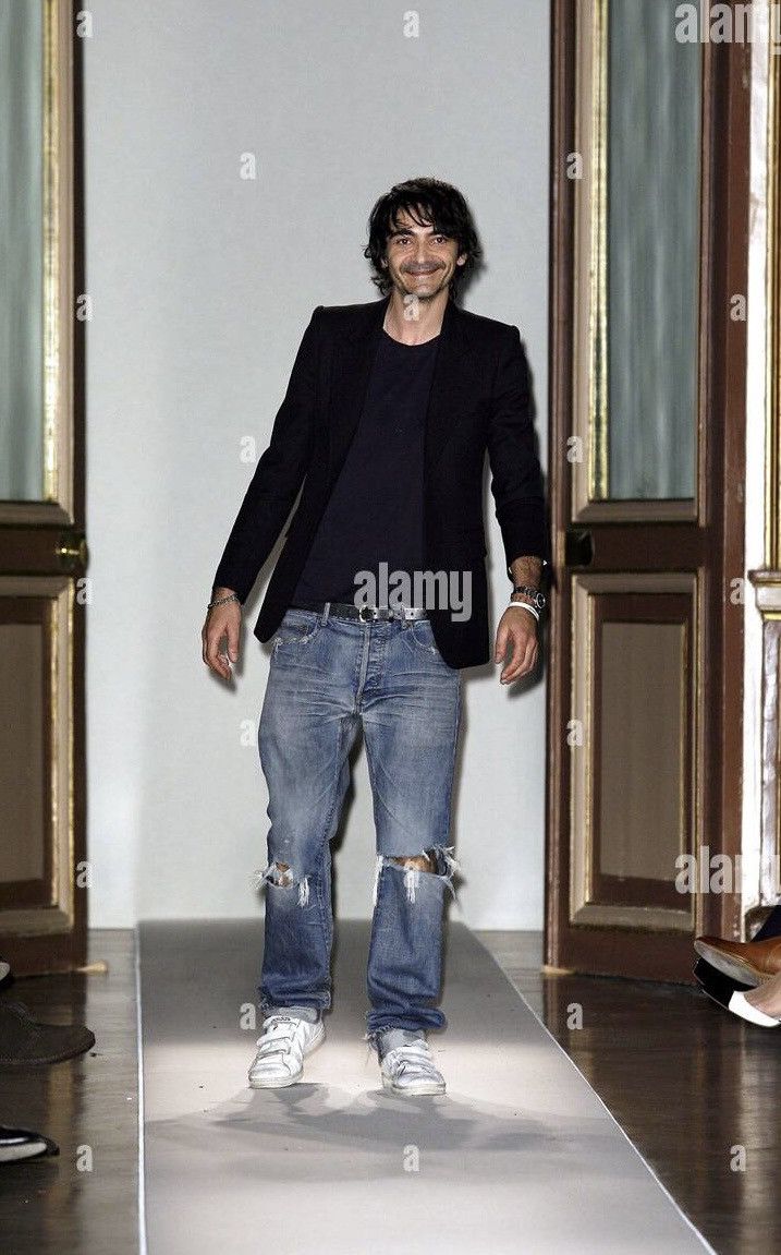 Dior CHRISTOPHE DECARNIN Dior SS03 Hedi Era Clawmark Denim Size US 33 - 14 Thumbnail