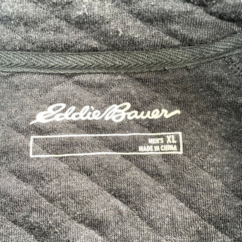 Eddie Bauer Eddie Bauer Sweatshirt Mens XL Gray Quilted 1/4 Snap Henley Hiking Camp Size US XL / EU 56 / 4 - 4 Thumbnail