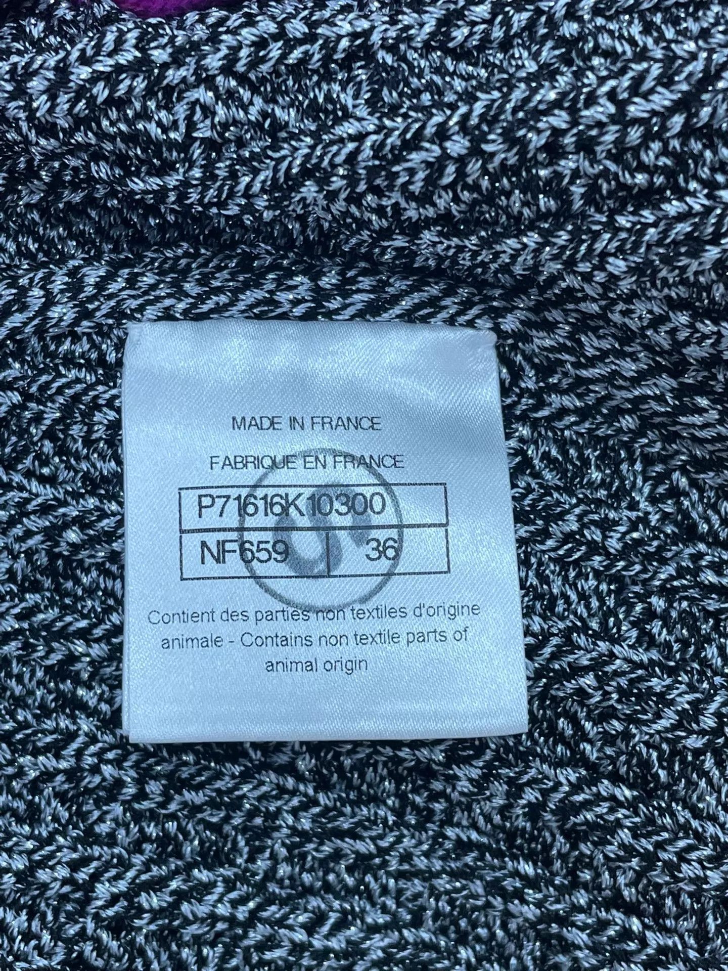 Chanel Chanel Purple-Gray Sequin Color-Blocked Skirt 38 Size 27" / US 4 / IT 40 - 5 Thumbnail