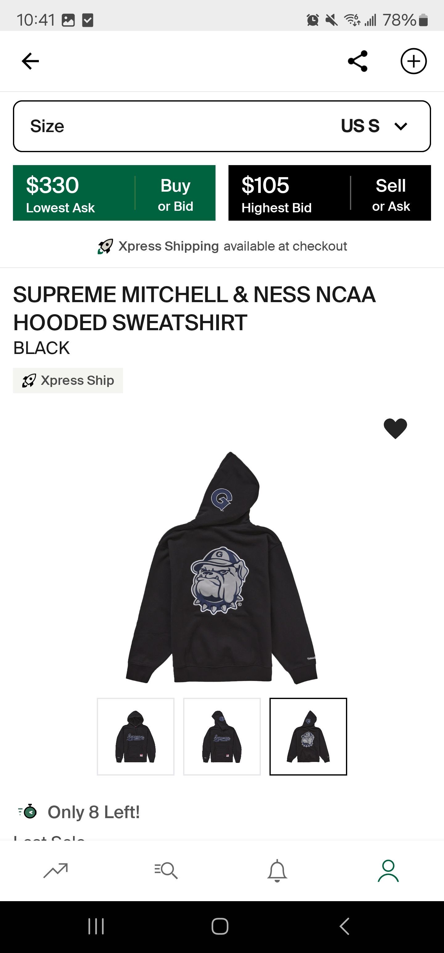 Mitchell & Ness × NCAA × Supreme Supreme NCAA Mitchell & Ness Black Hoodie FW24 Size US S / EU 44-46 / 1 - 2 Thumbnail