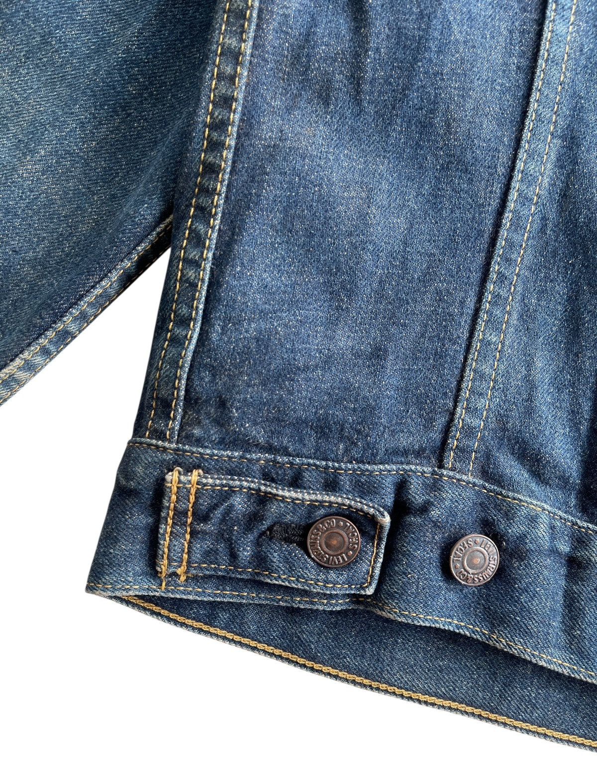 Levi's Vintage Clothing Vintage Levis Big E Lot 71557 Denim Trucker Jacket Size US S / EU 44-46 / 1 - 11 Thumbnail