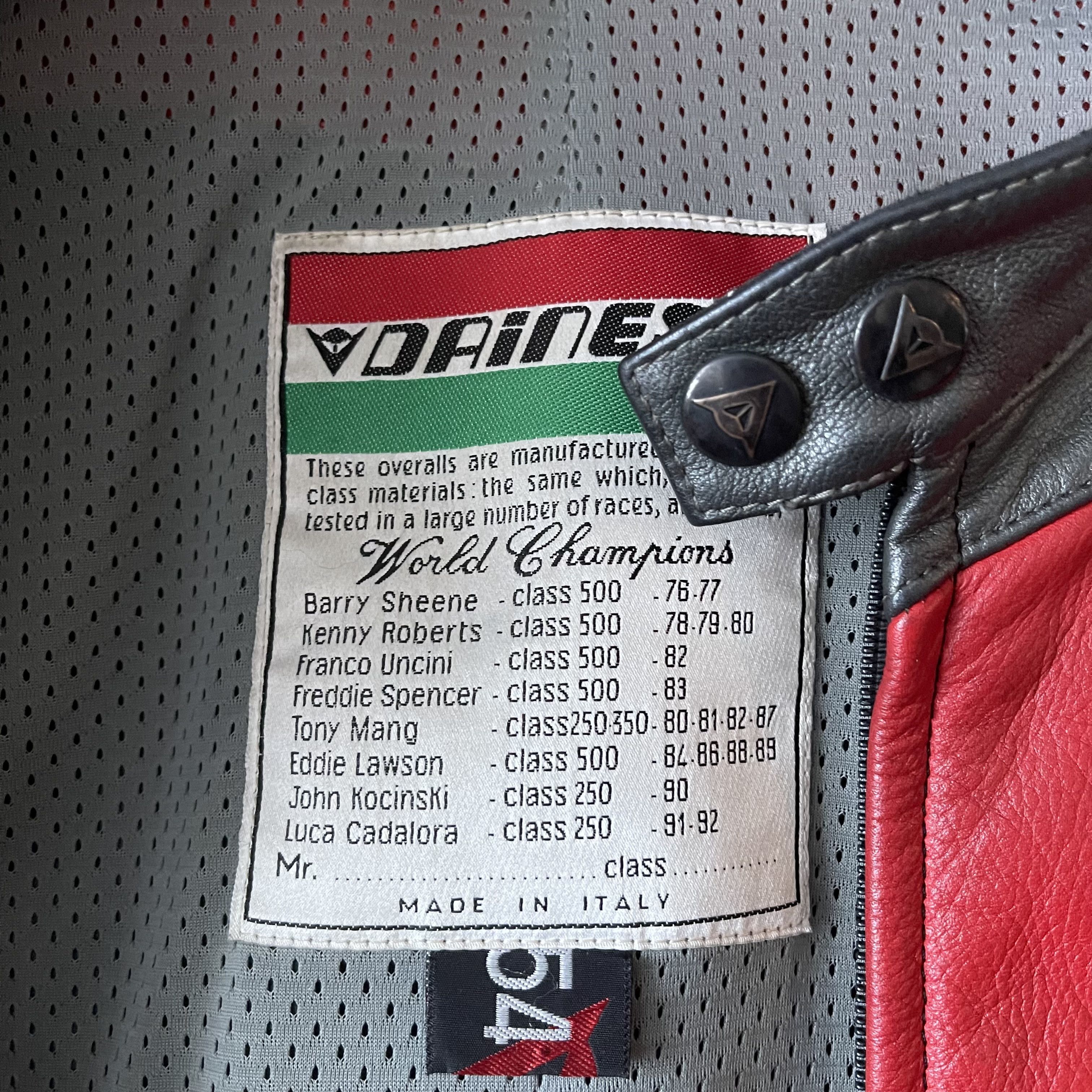 Dainese Vintage Dainese 90s Leather Jacket World Champions Size US L / EU 52-54 / 3 - 2 Thumbnail