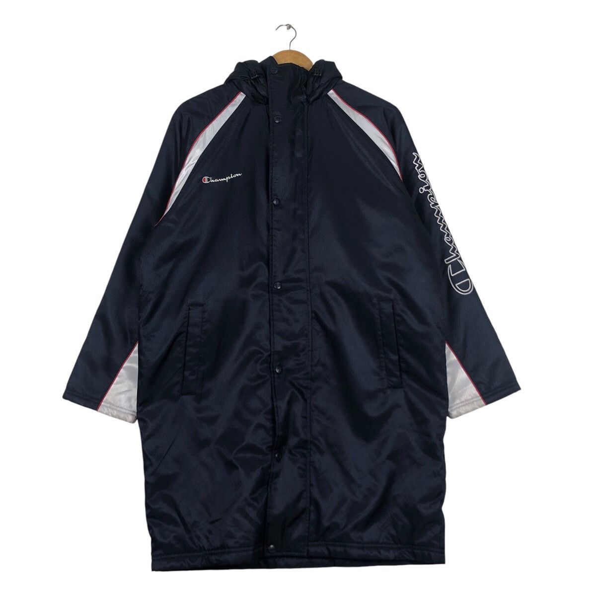 Champion × Japanese Brand × Vintage Vintage 90s Collection Champion Long Jacket Big Logo Size US L / EU 52-54 / 3 - 10 Thumbnail