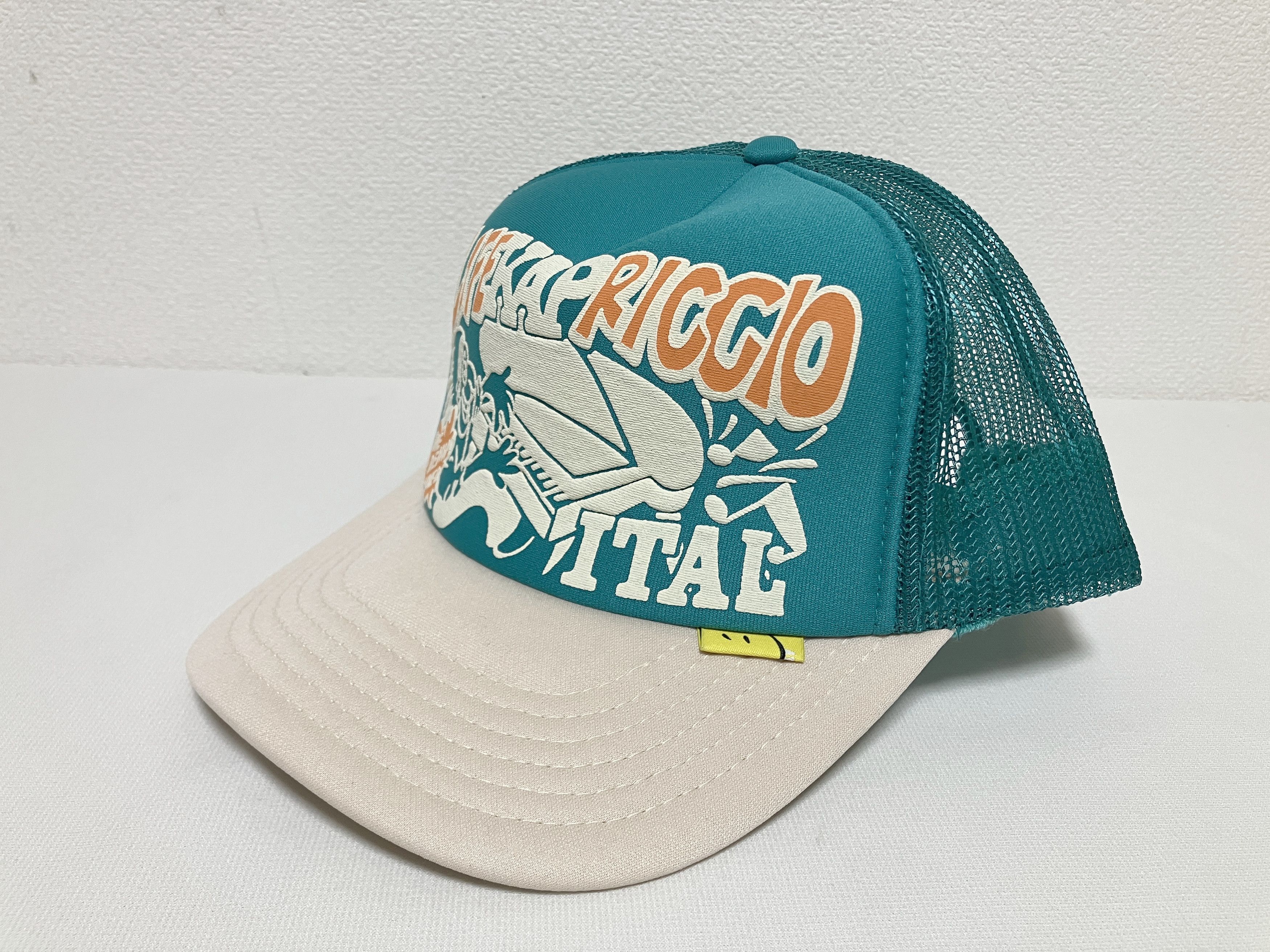 Kapital kapital life kapriccio truck cap hat trucker green beige Size ONE SIZE - 1 Thumbnail