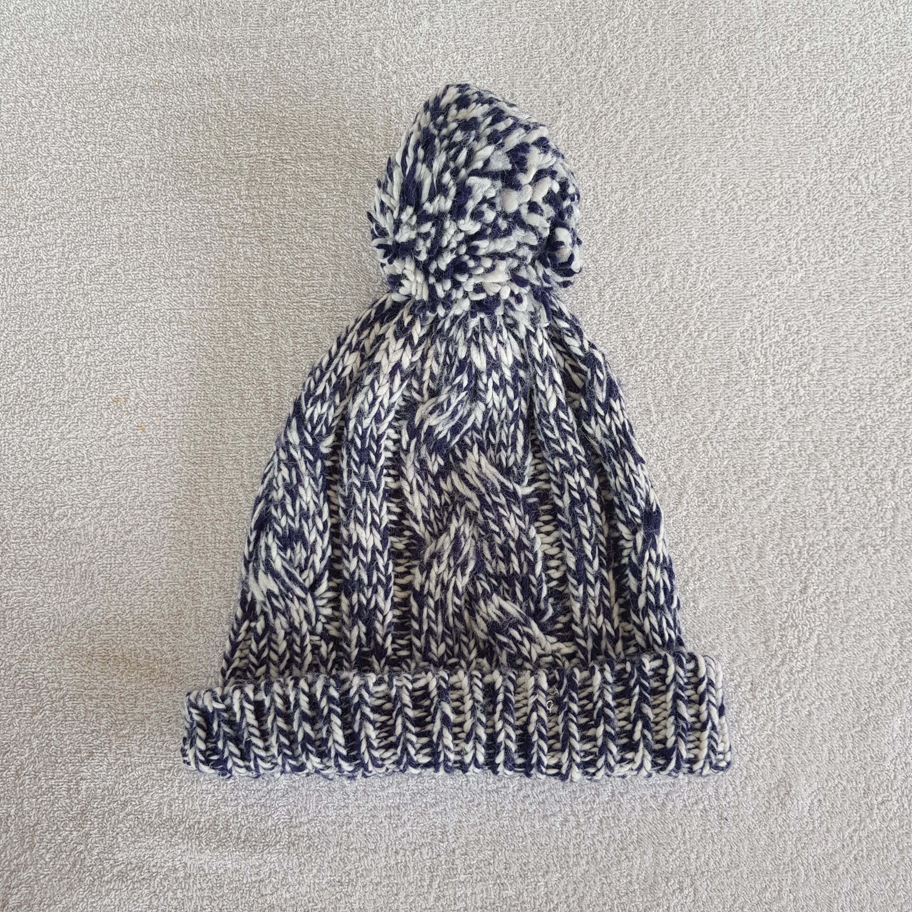 Homespun Knitwear Vintage Japanese Crochet Ribbed Knit Beanie Snow Caps Hats. Size ONE SIZE - 5 Thumbnail