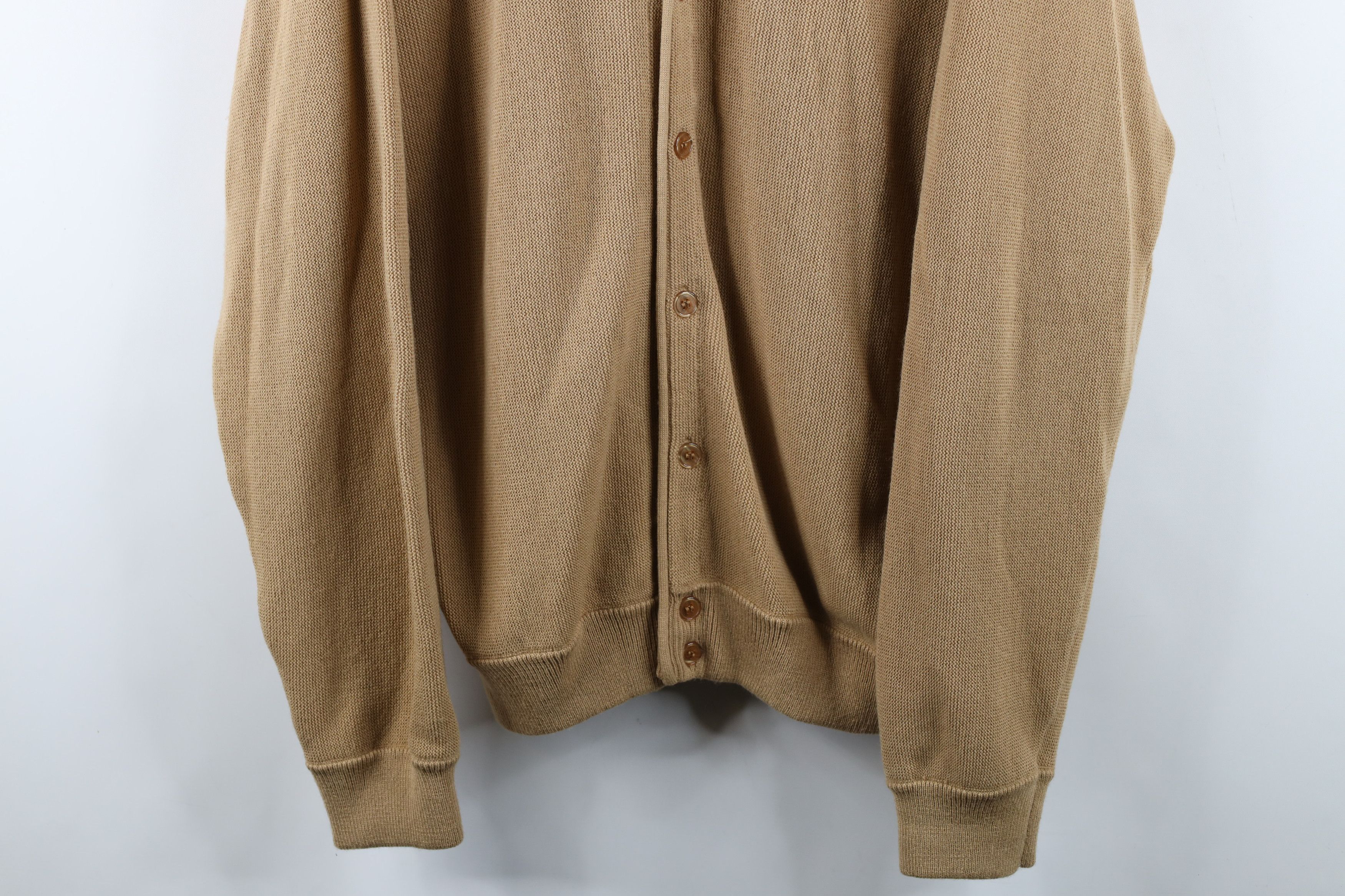 Vintage Vintage 90s Streetwear Kurt Cobain Cardigan Sweater Khaki Size US XXL / EU 58 / 5 - 3 Thumbnail